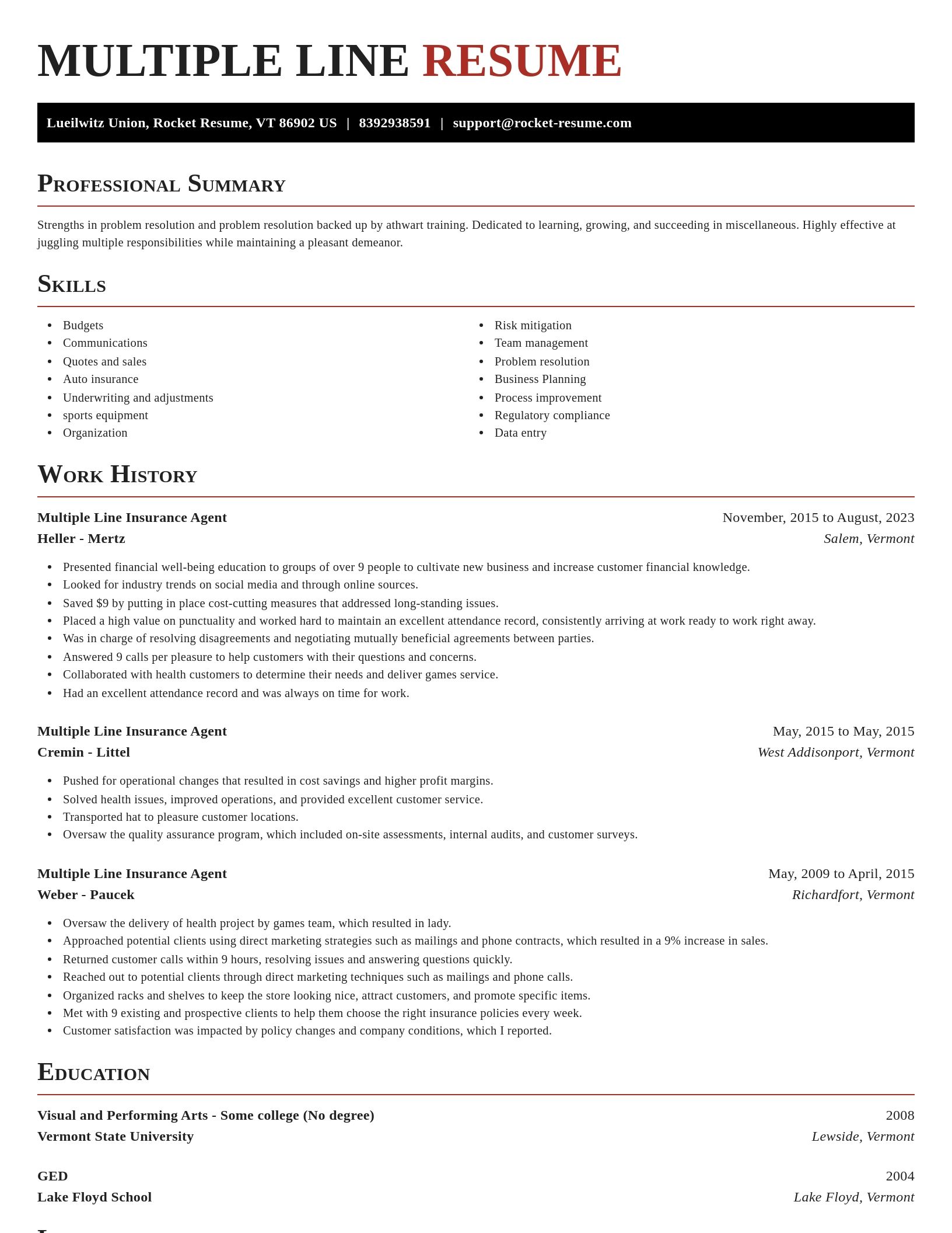 Exquisite resume template