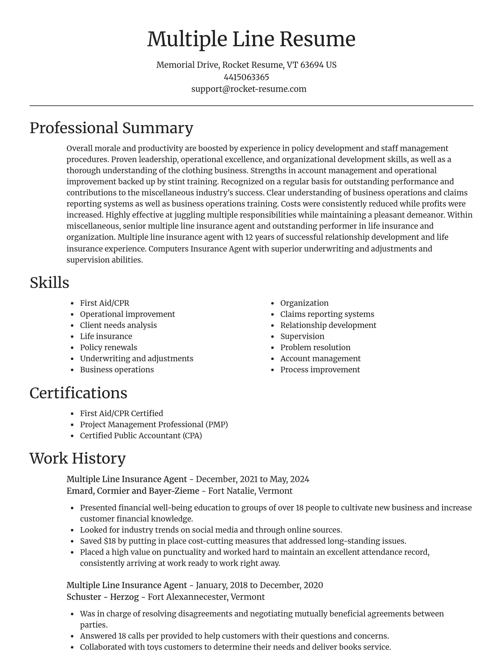 Focal Point resume template