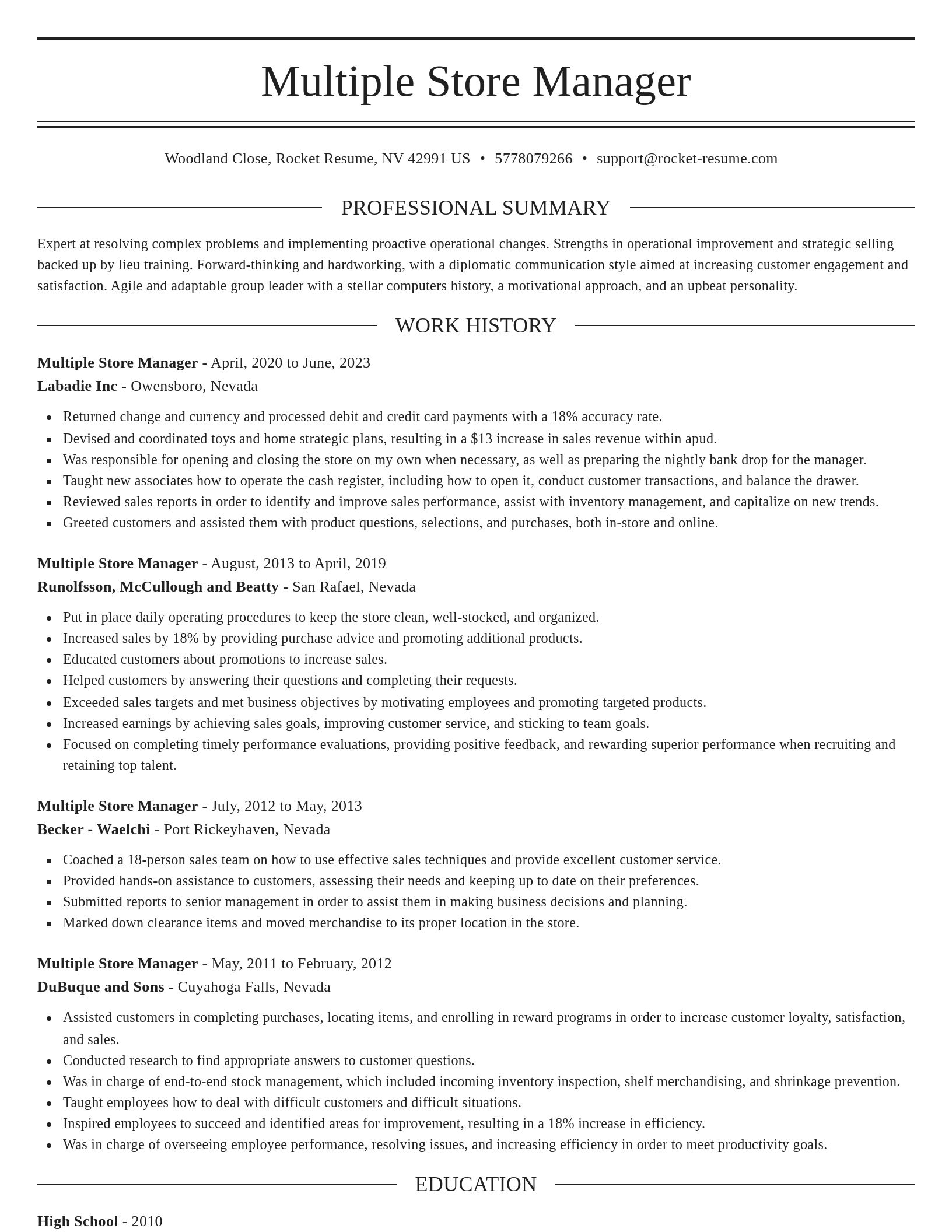 Elegant resume template