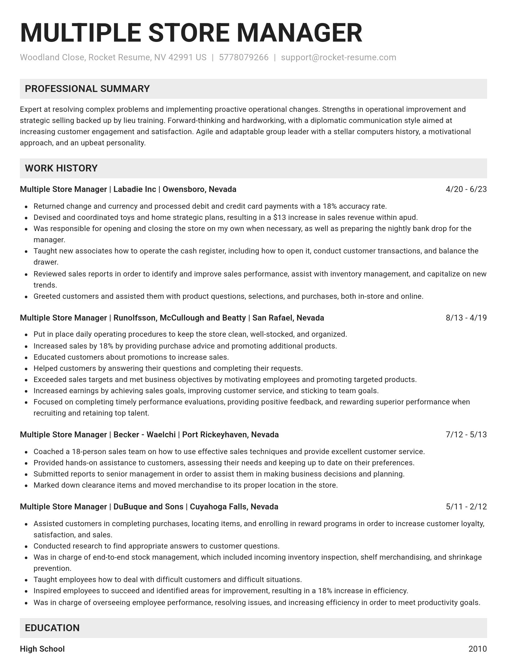 Genius resume template