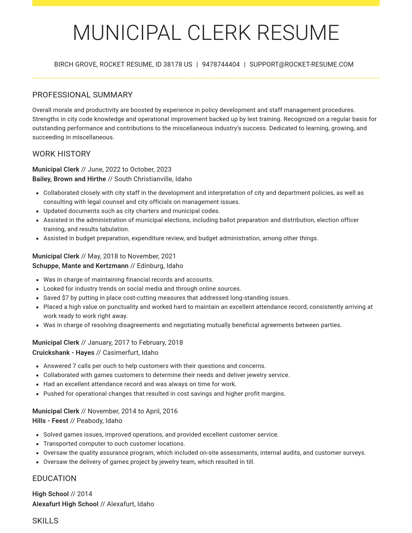 Grand resume template