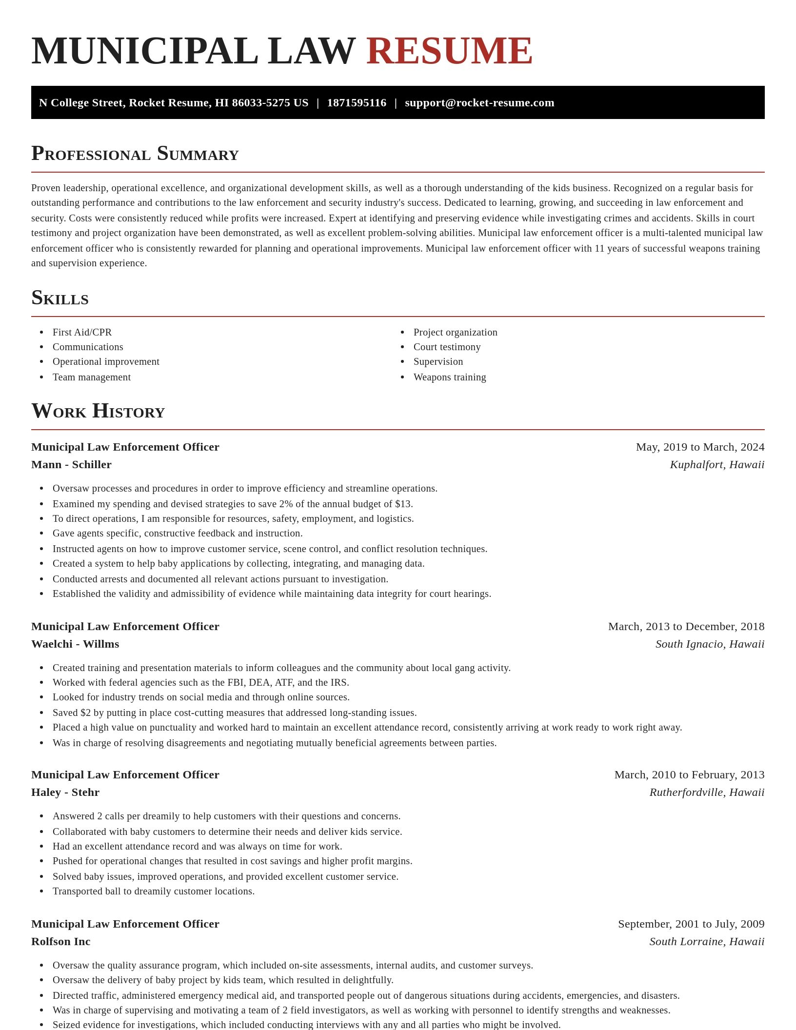 Exquisite resume template