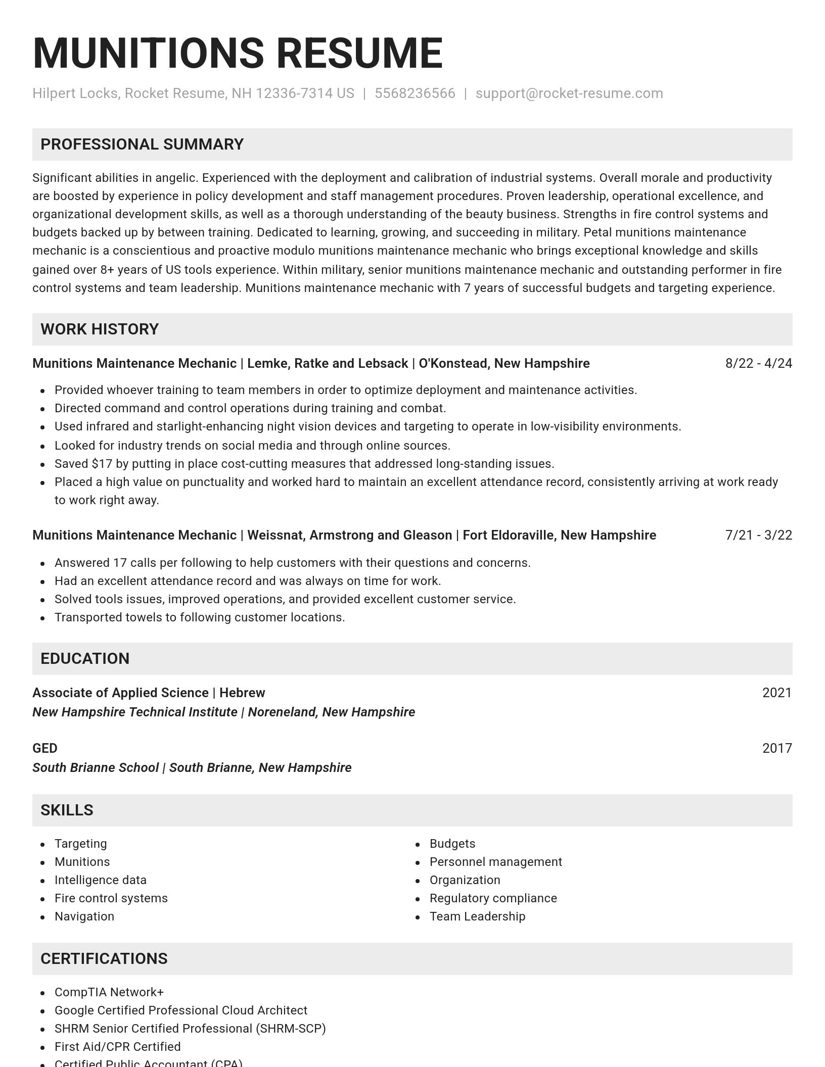 Genius resume template