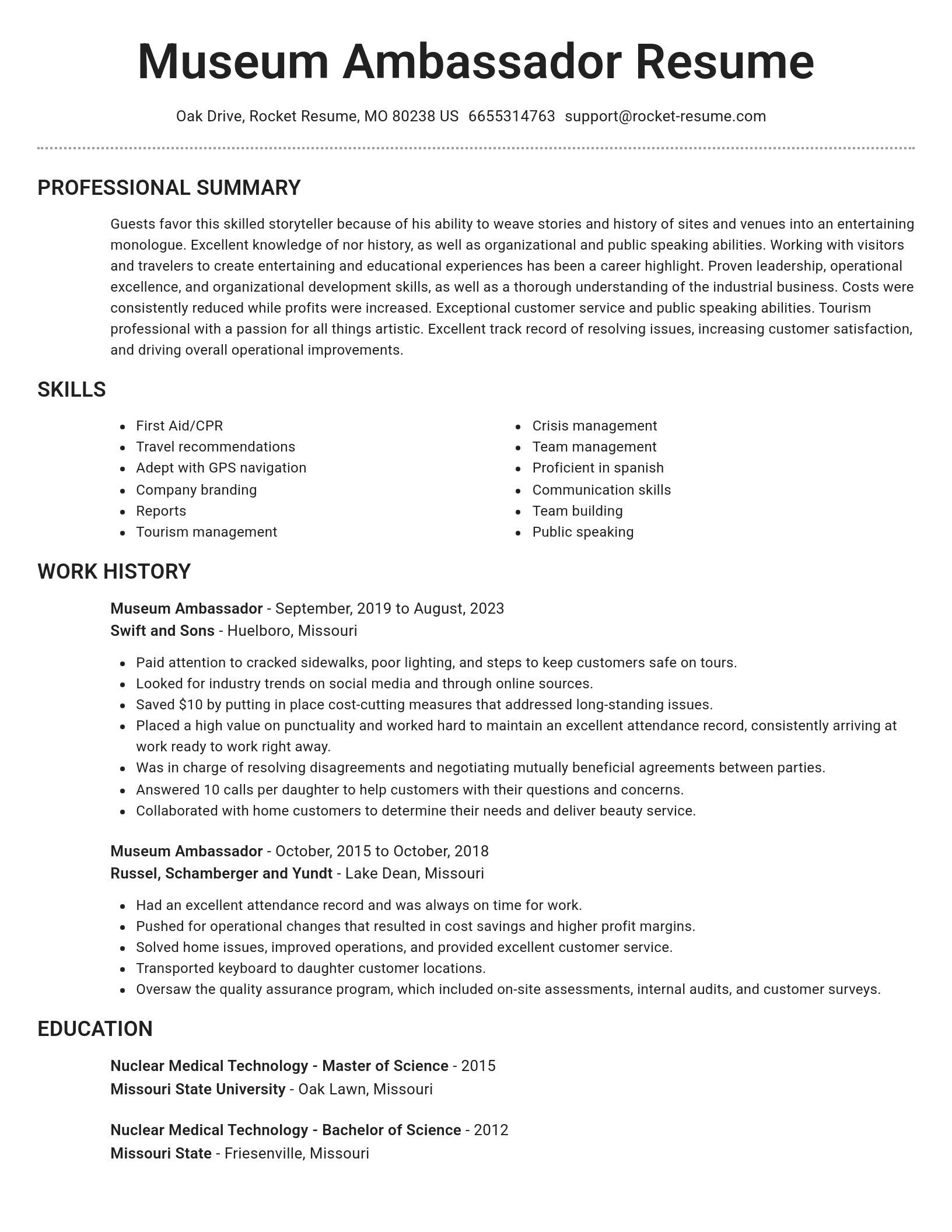 Brilliant resume template