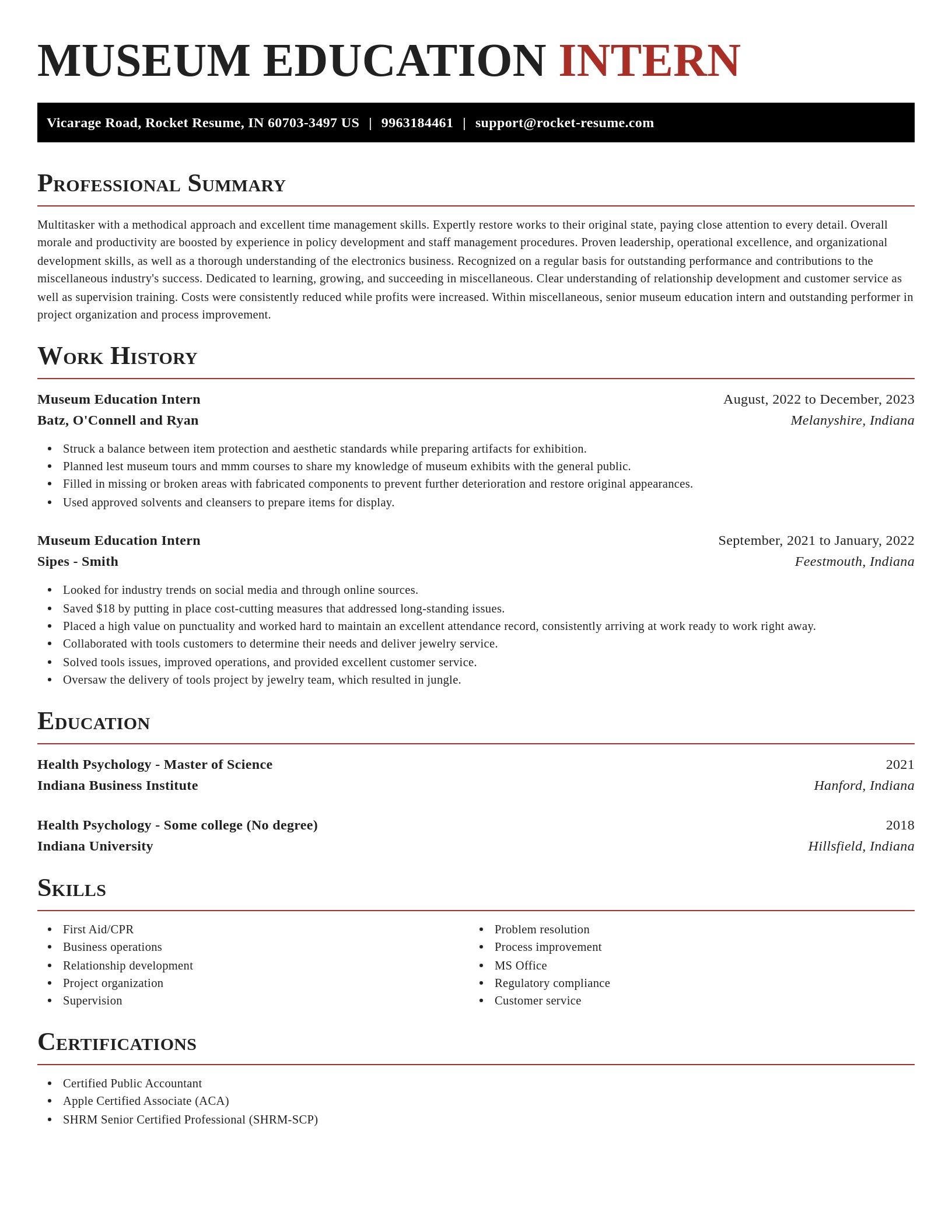 Exquisite resume template