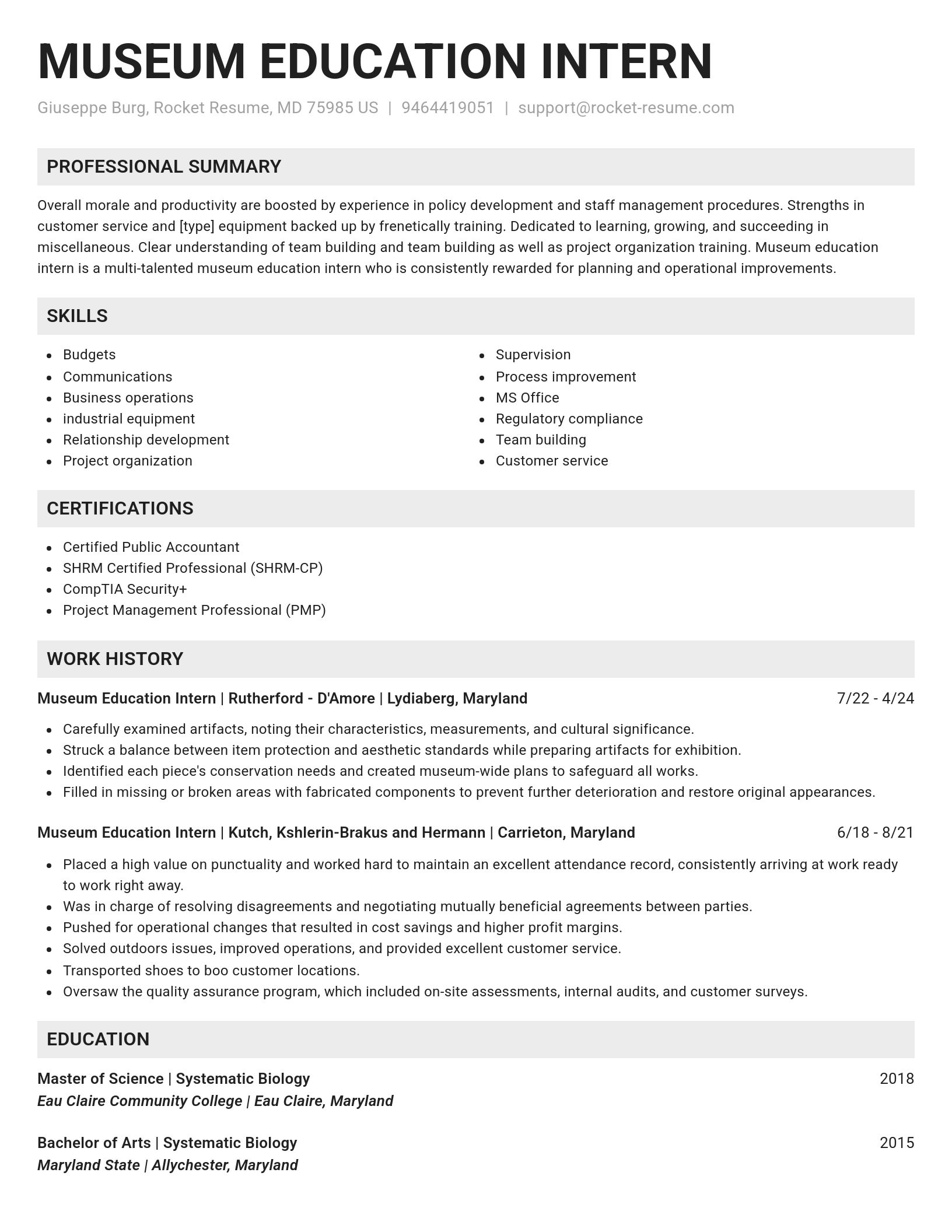 Genius resume template