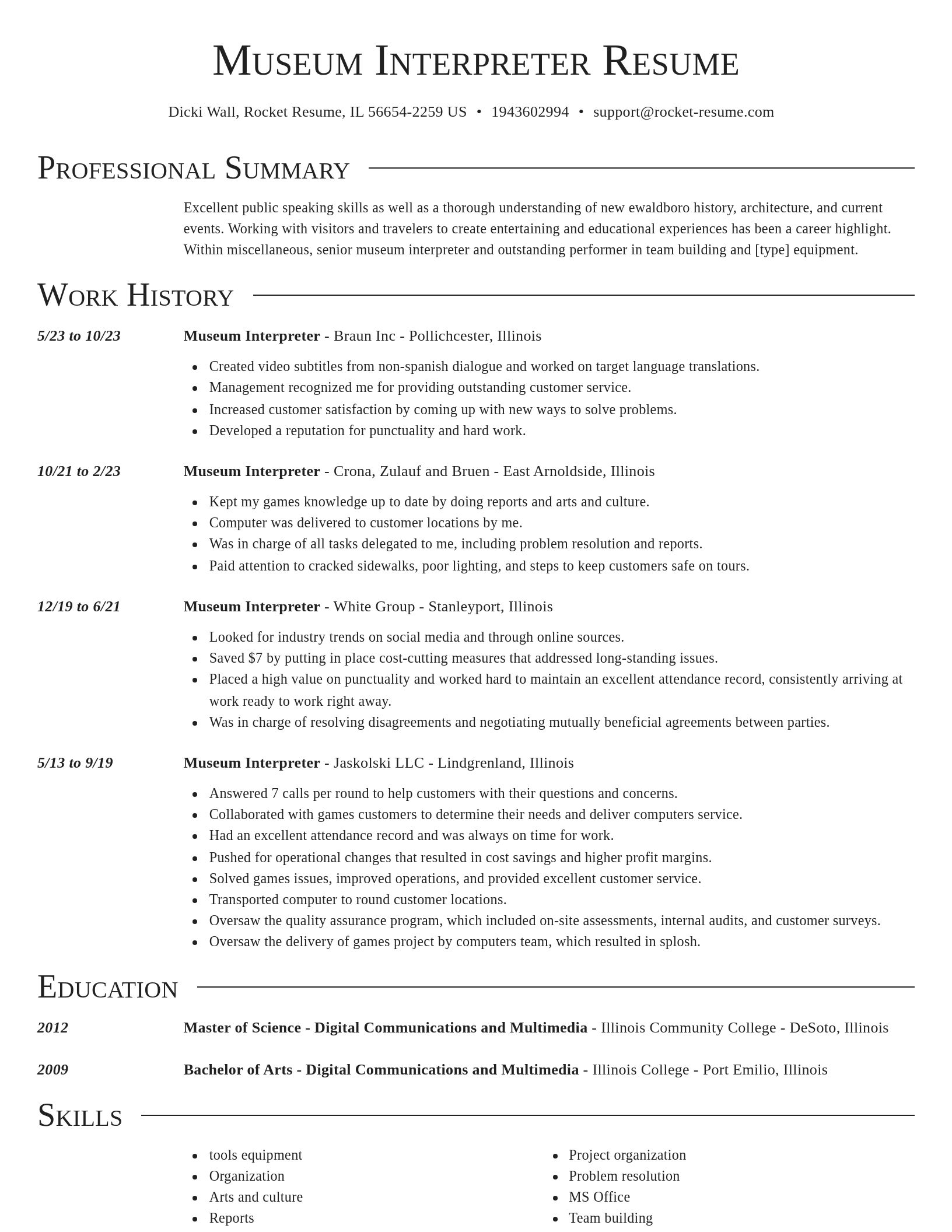 Director resume template