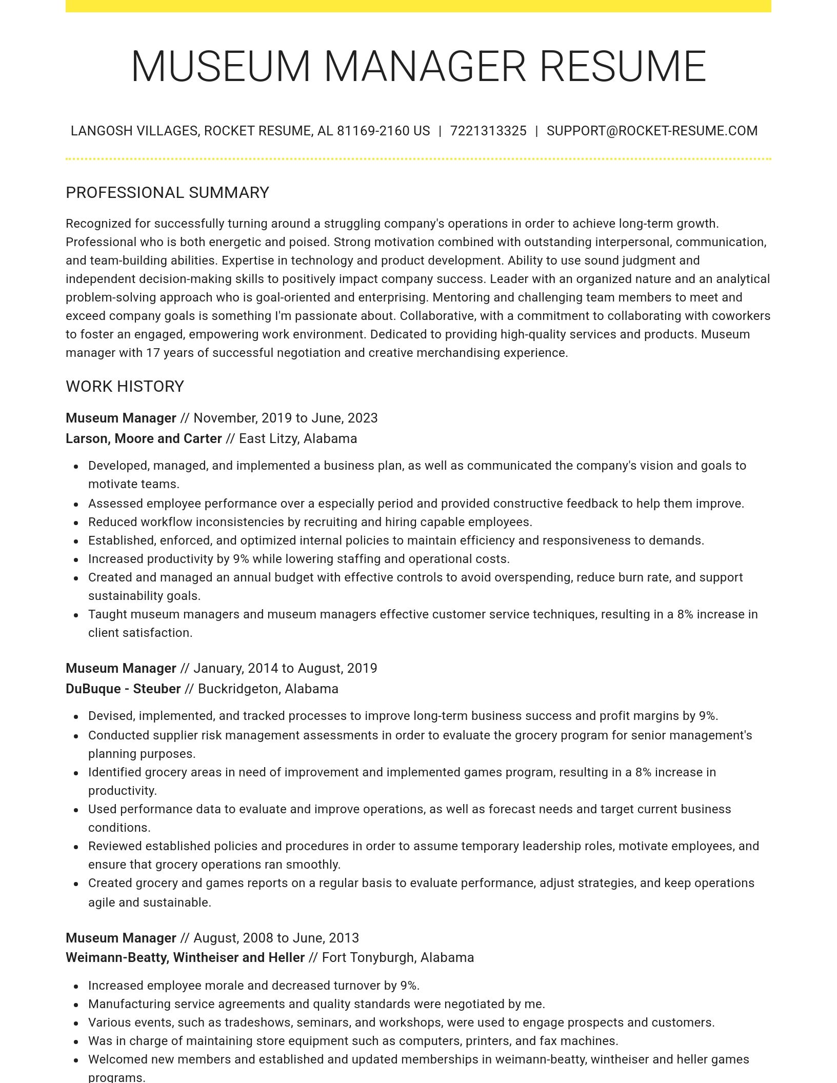 Grand resume template