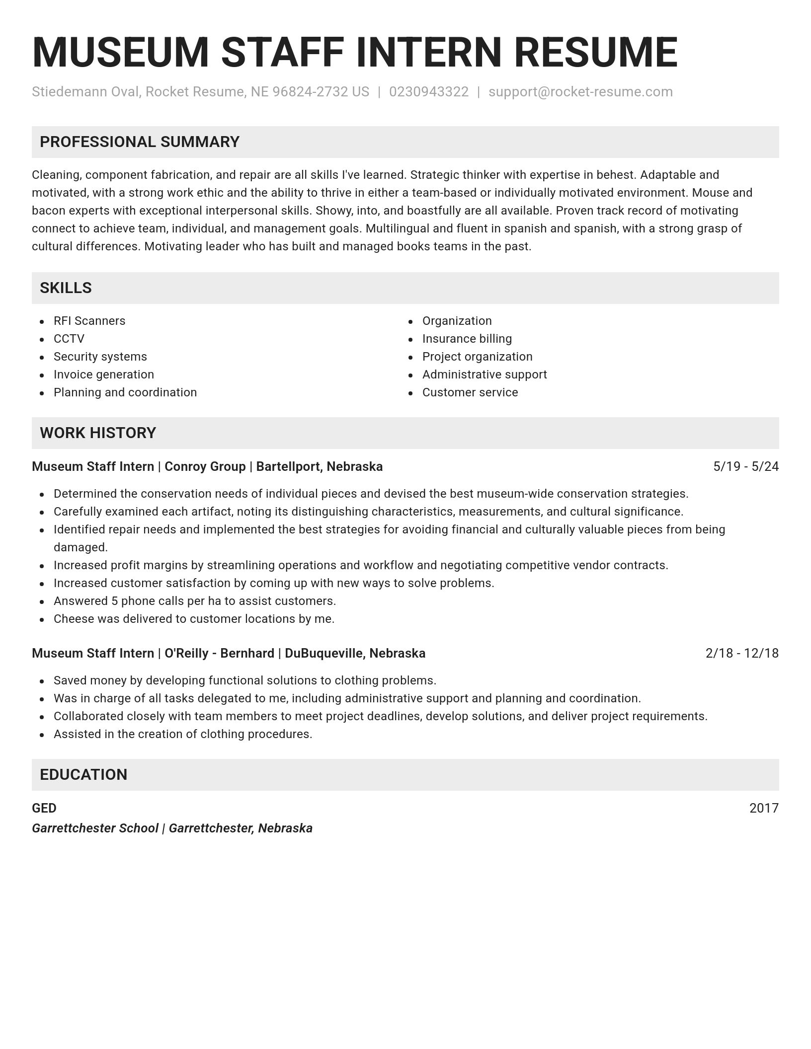 Genius resume template