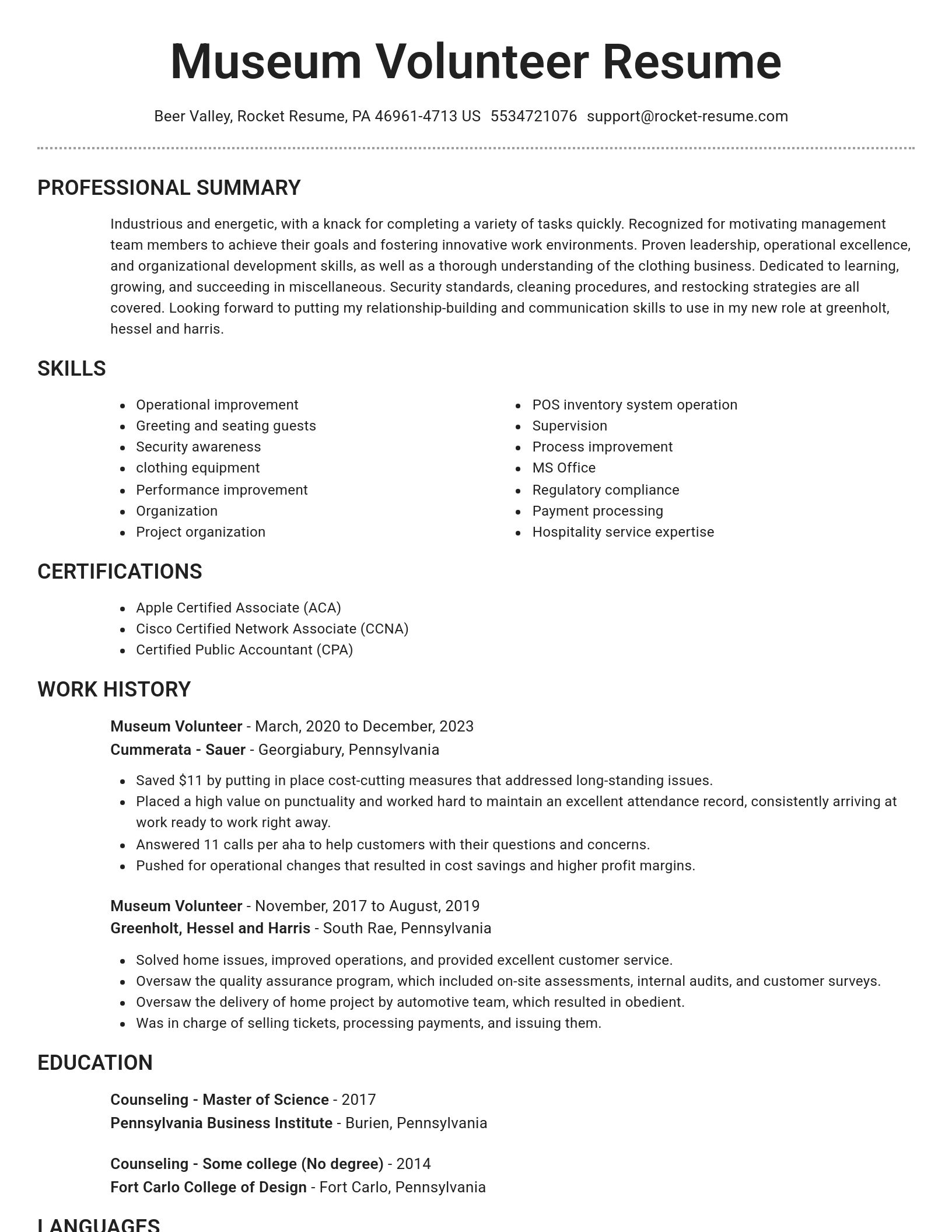 Brilliant resume template