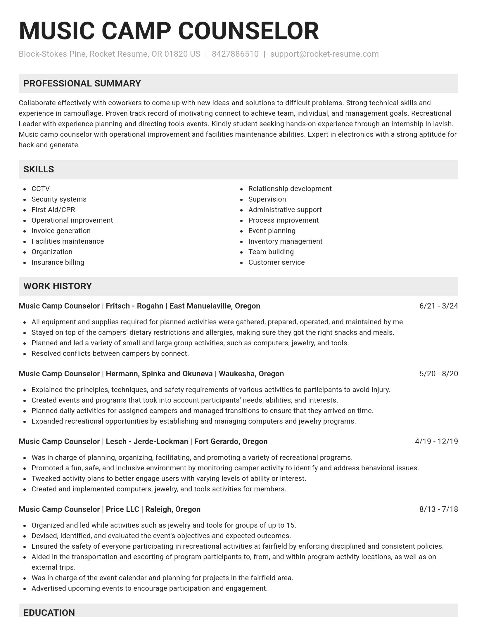 Genius resume template