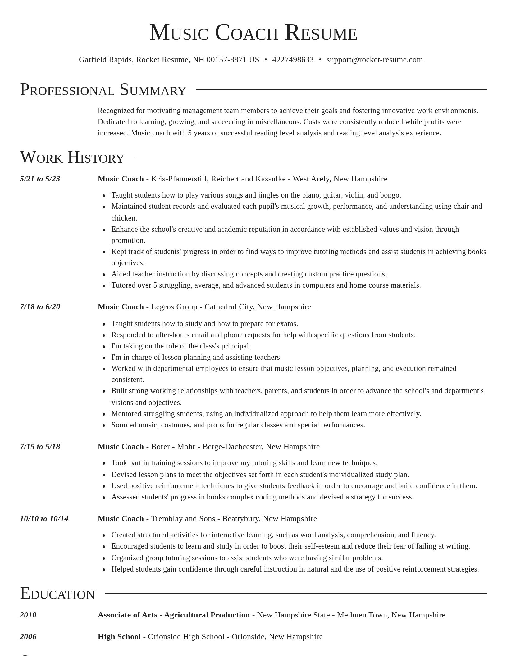 Director resume template