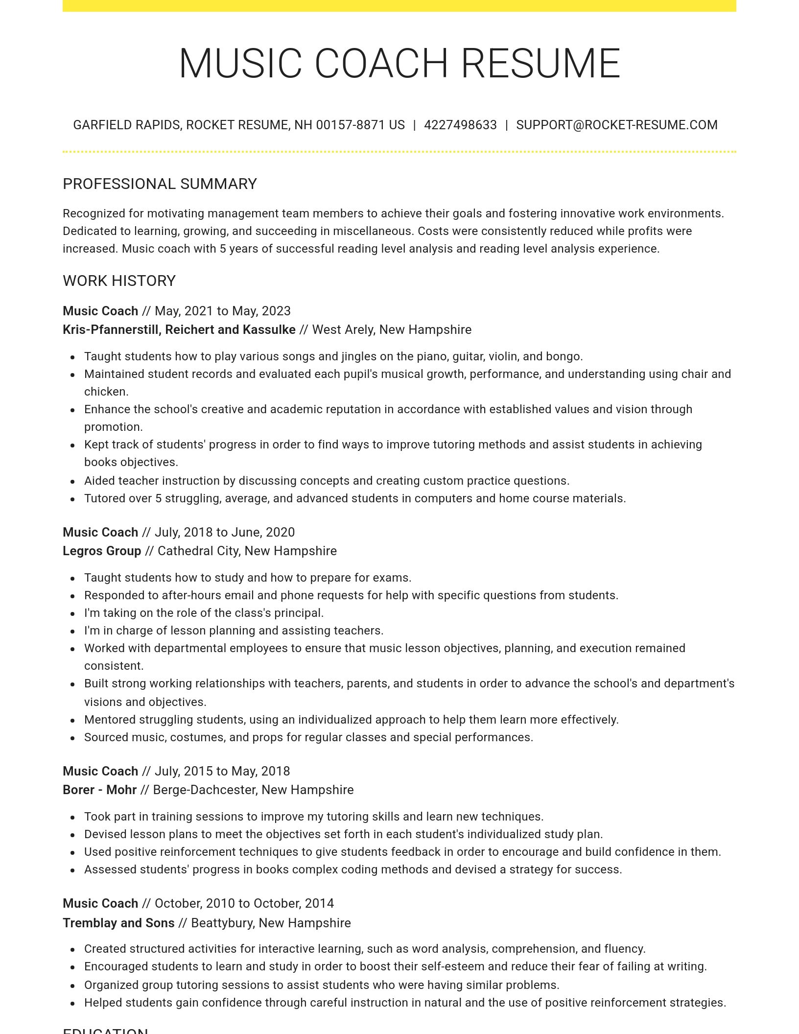 Grand resume template
