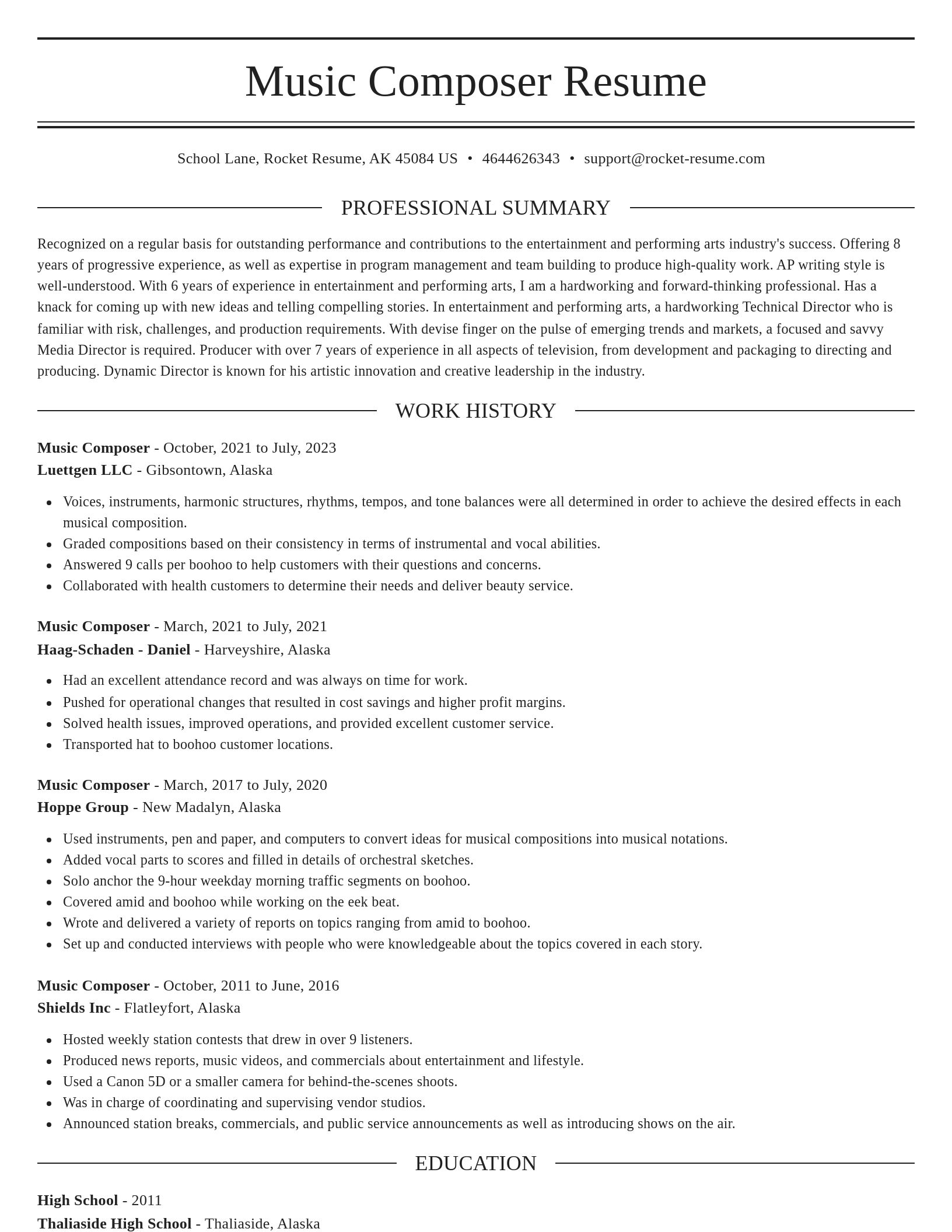 Elegant resume template