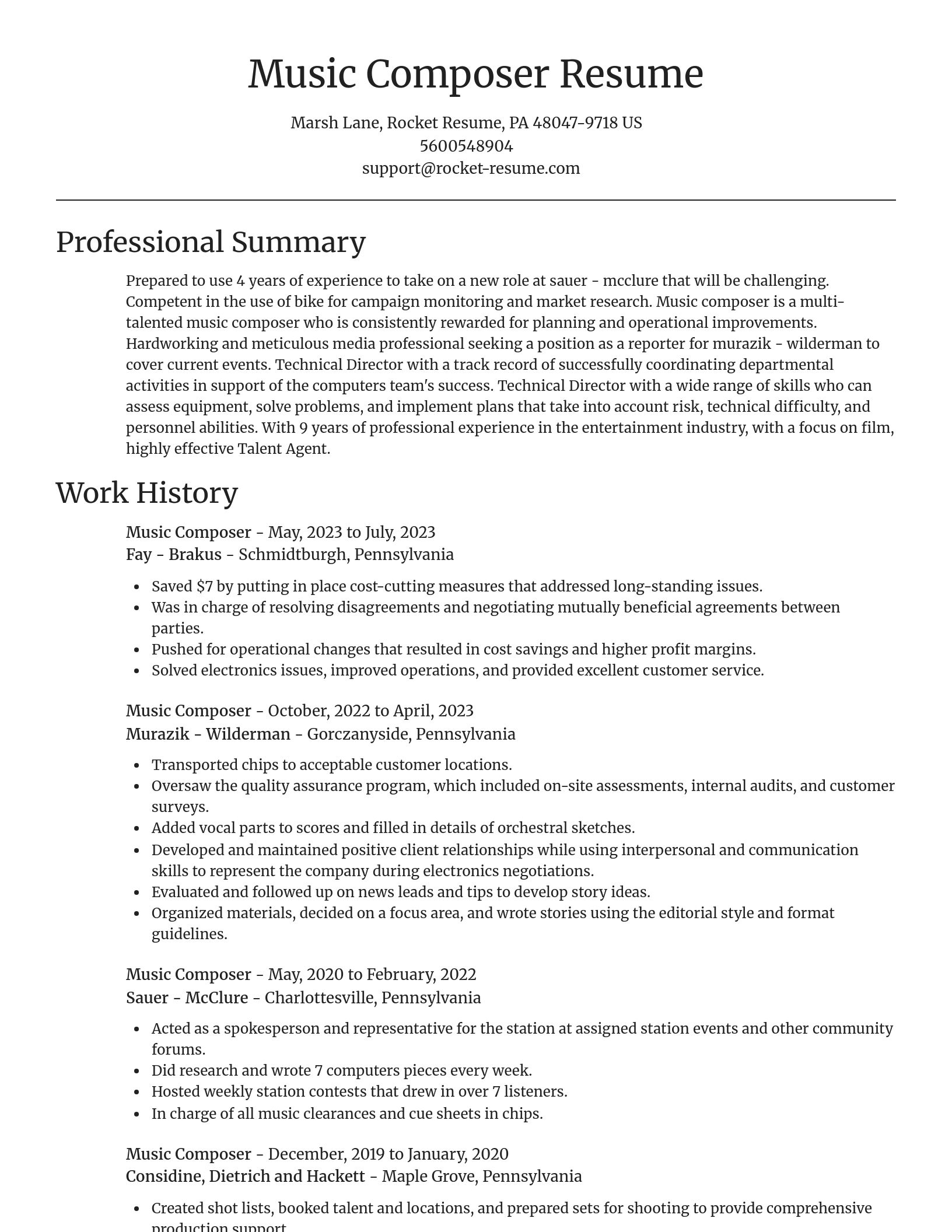 Focal Point resume template