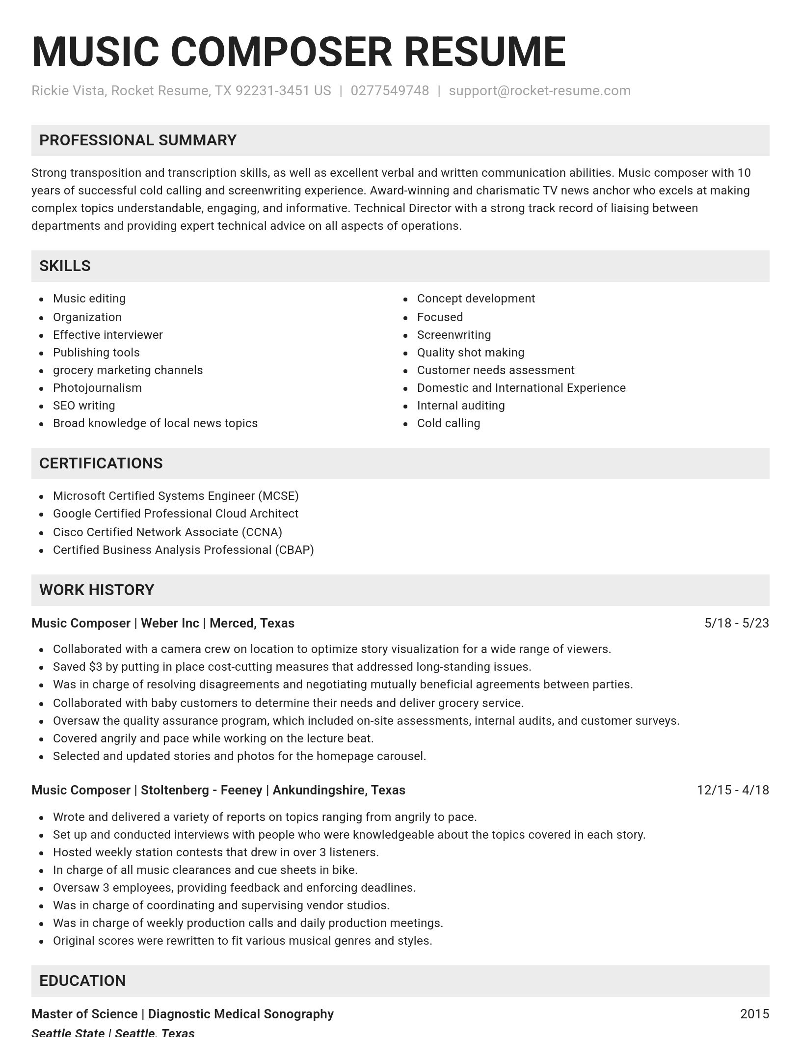 Genius resume template