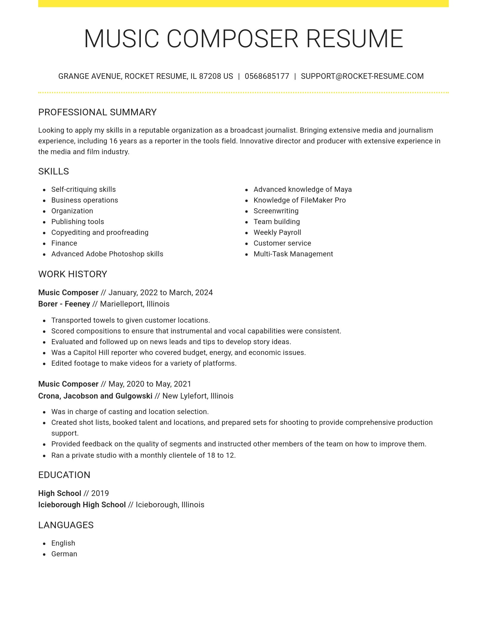 Grand resume template