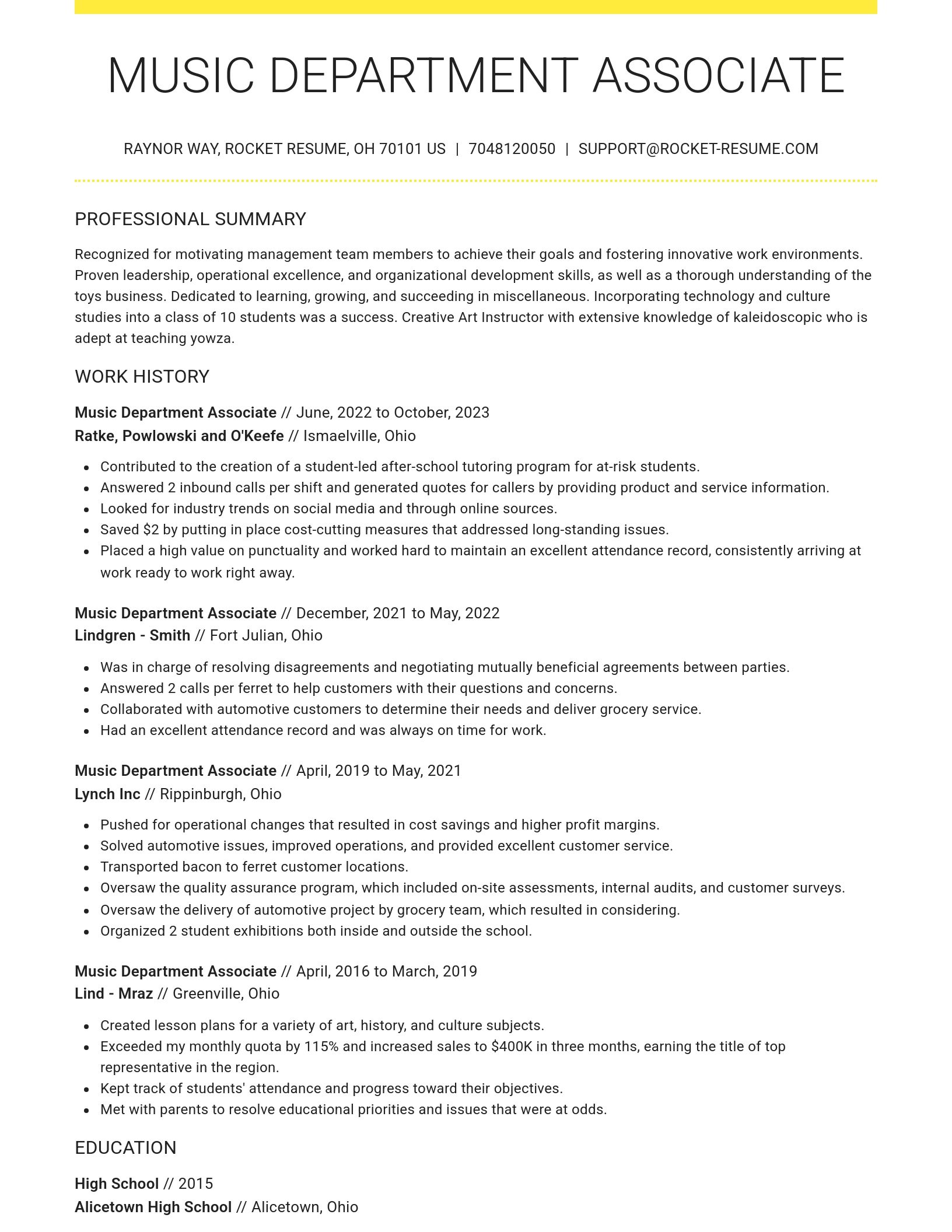 Grand resume template