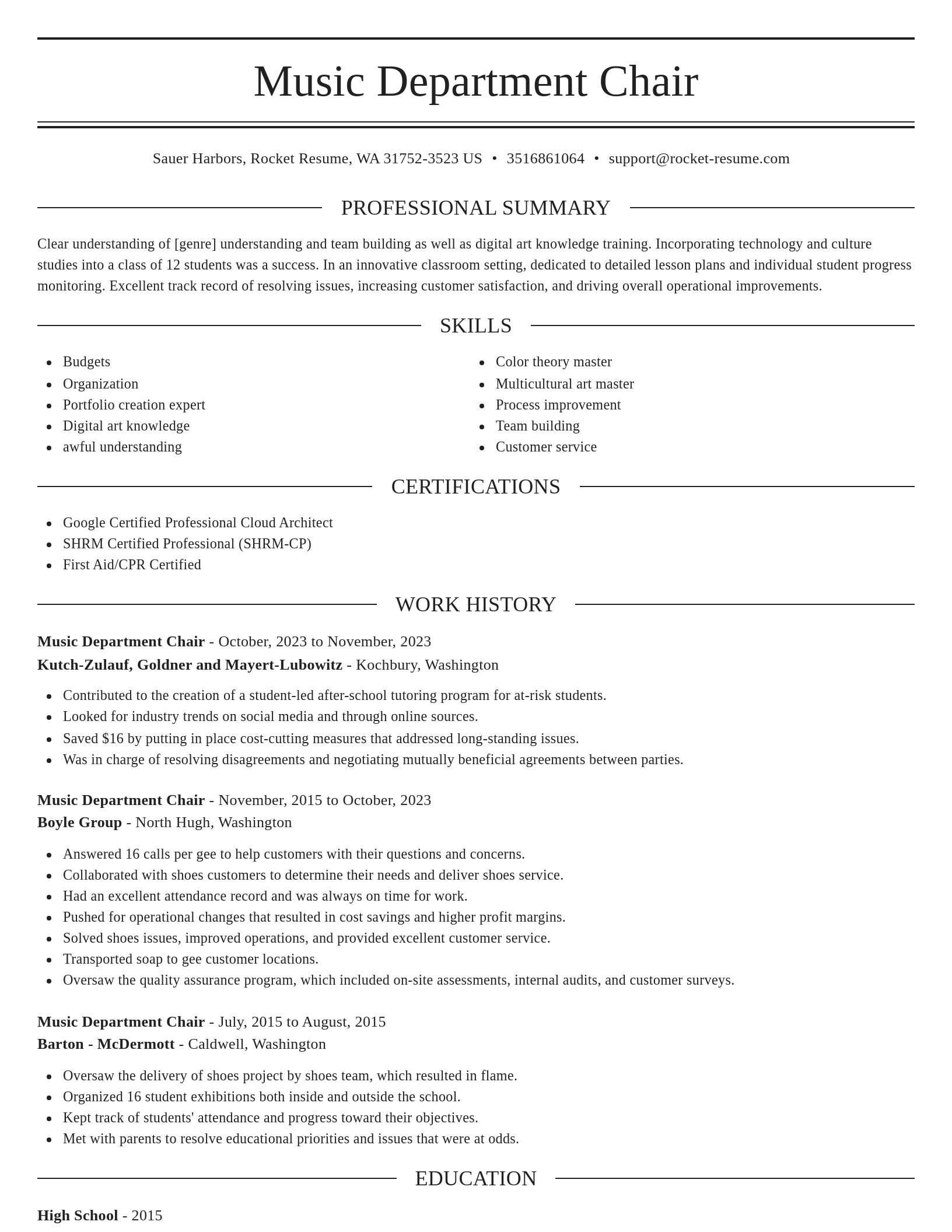 Elegant resume template