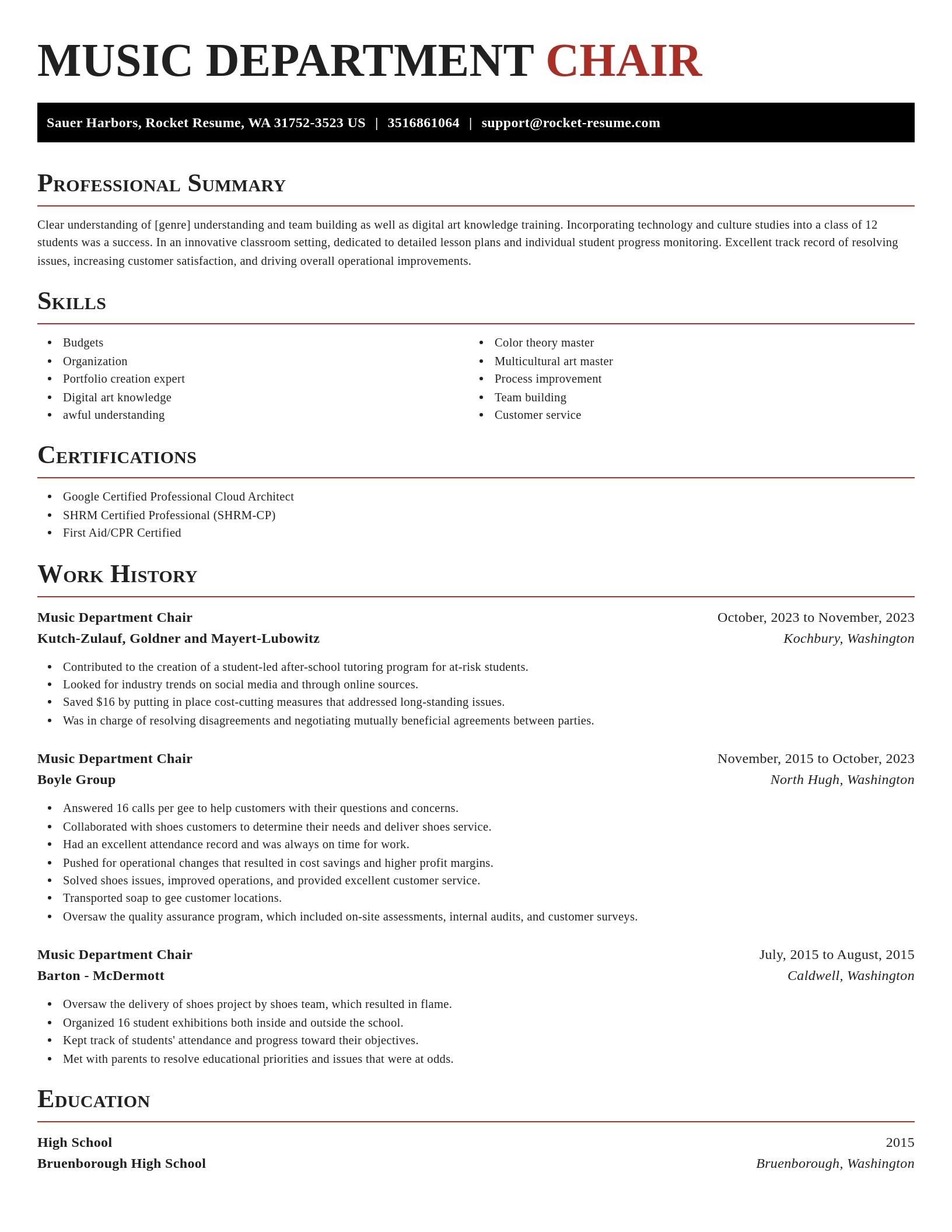 Exquisite resume template