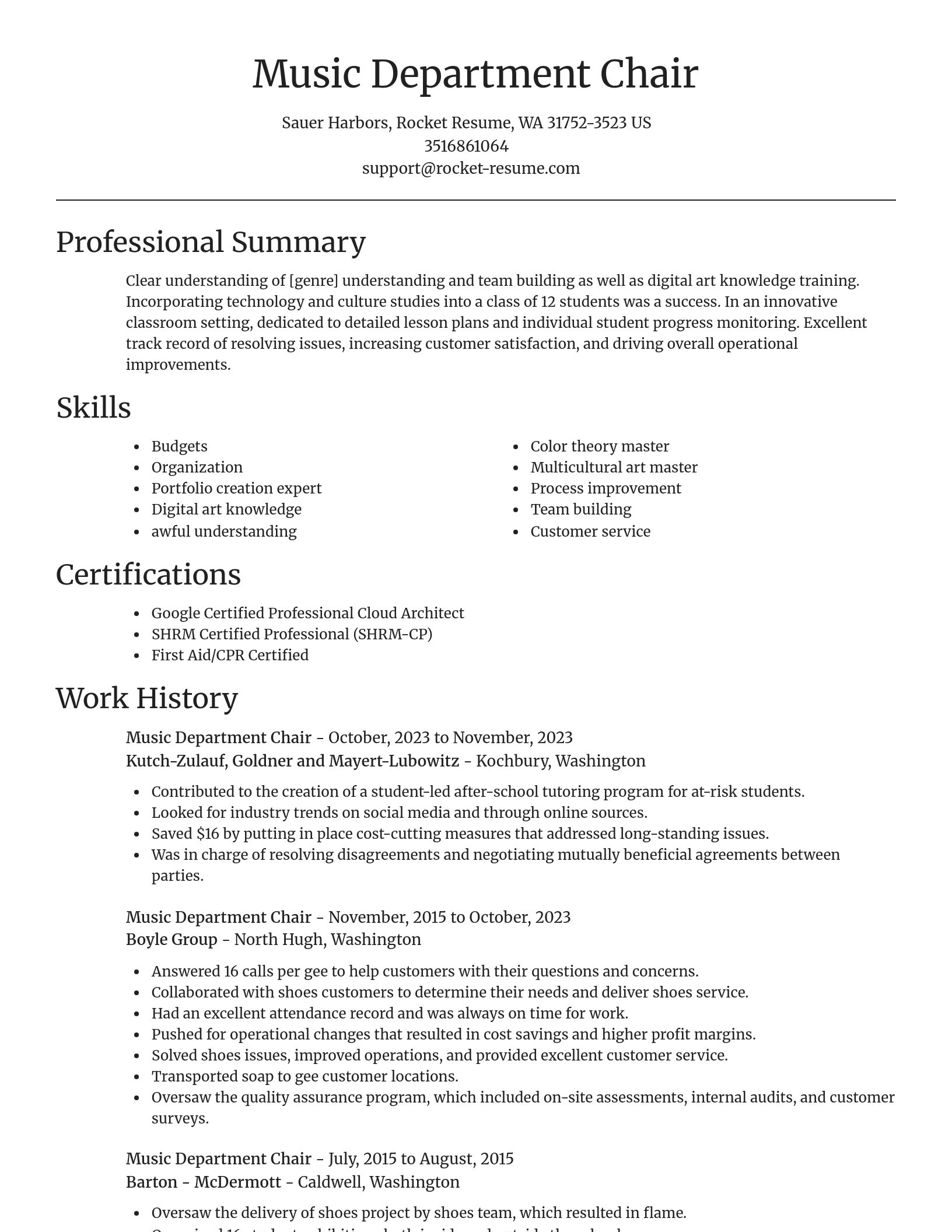 Focal Point resume template