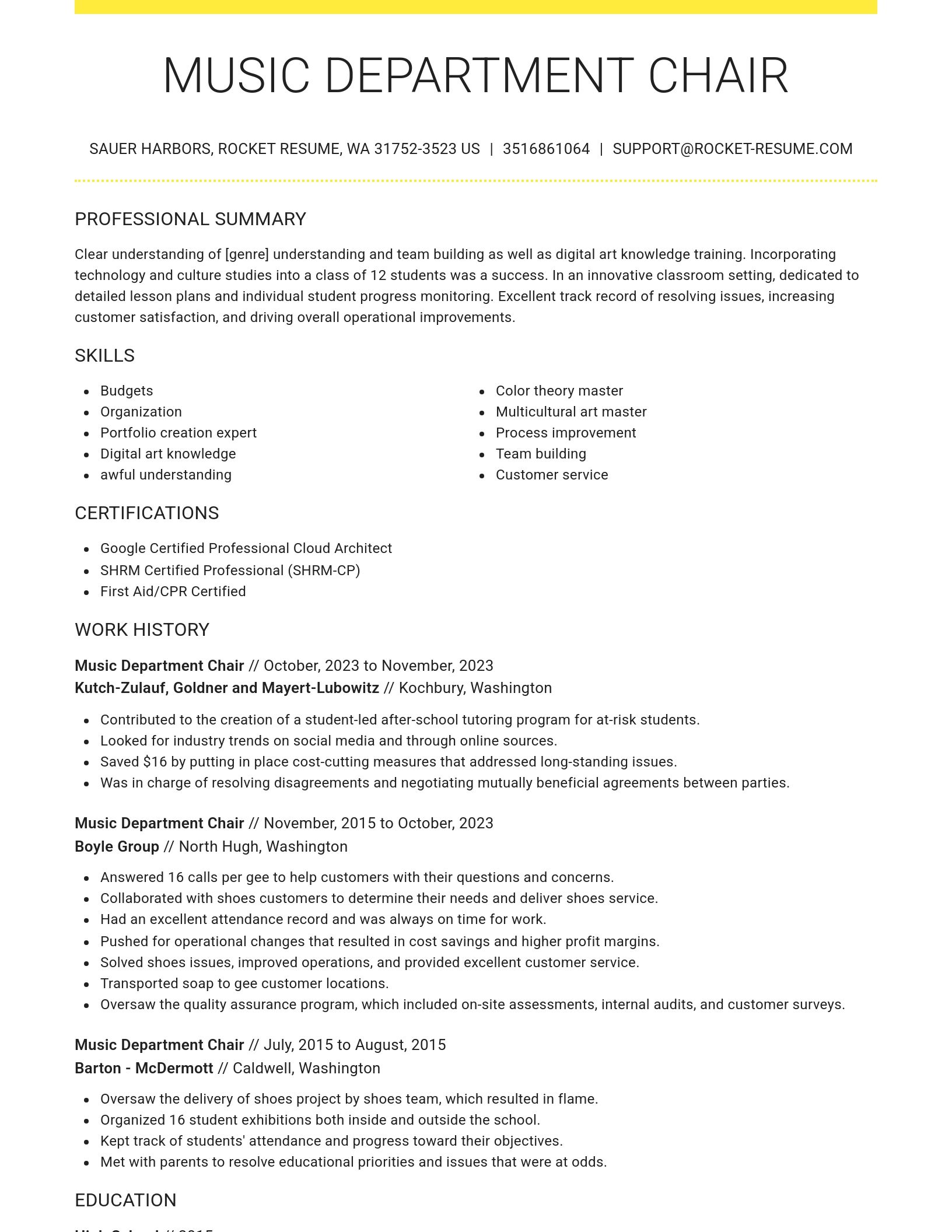 Grand resume template