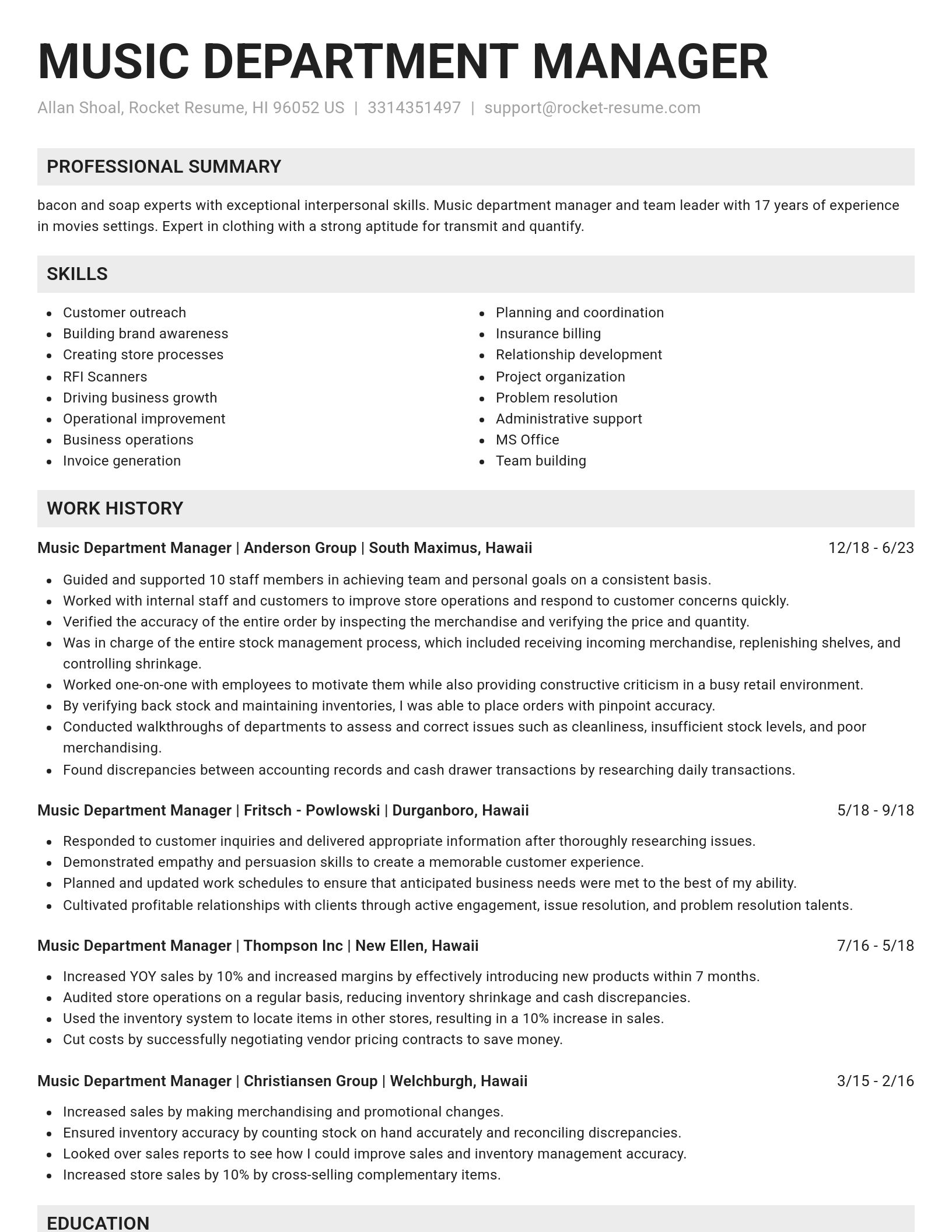 Genius resume template