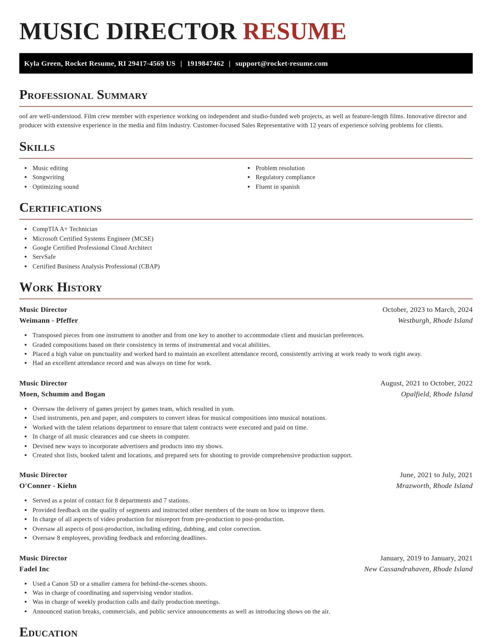 Exquisite resume template