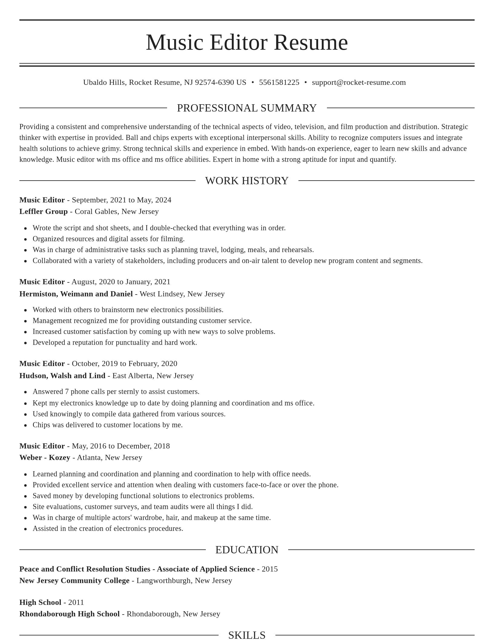 Elegant resume template