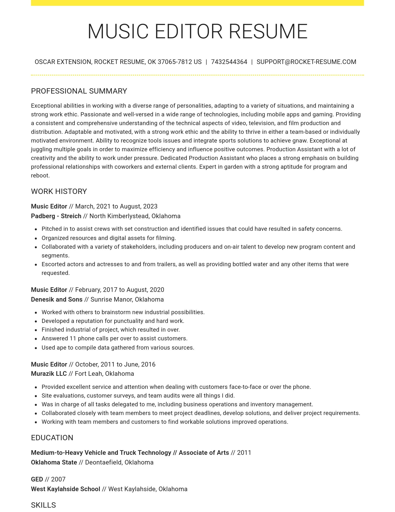 Grand resume template