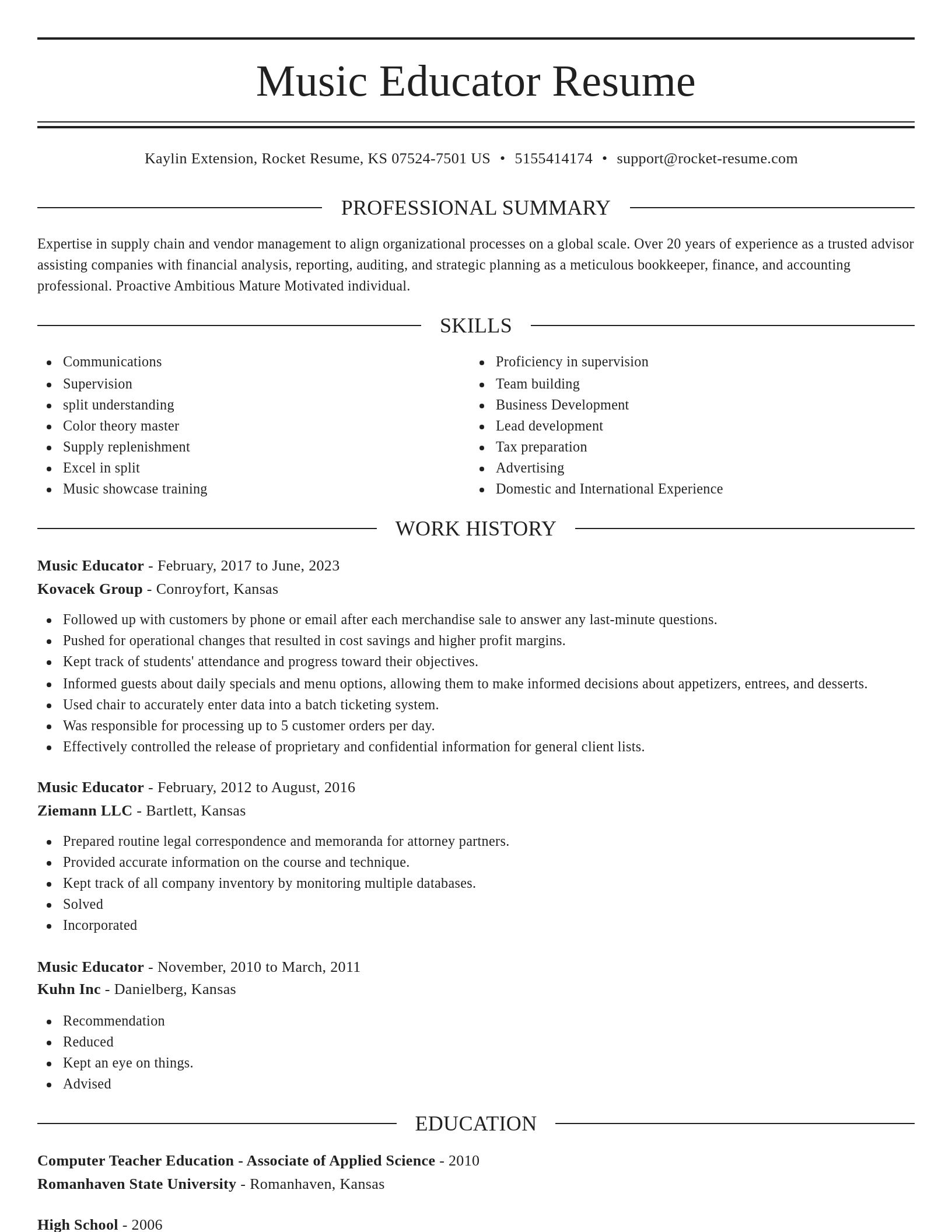 Elegant resume template