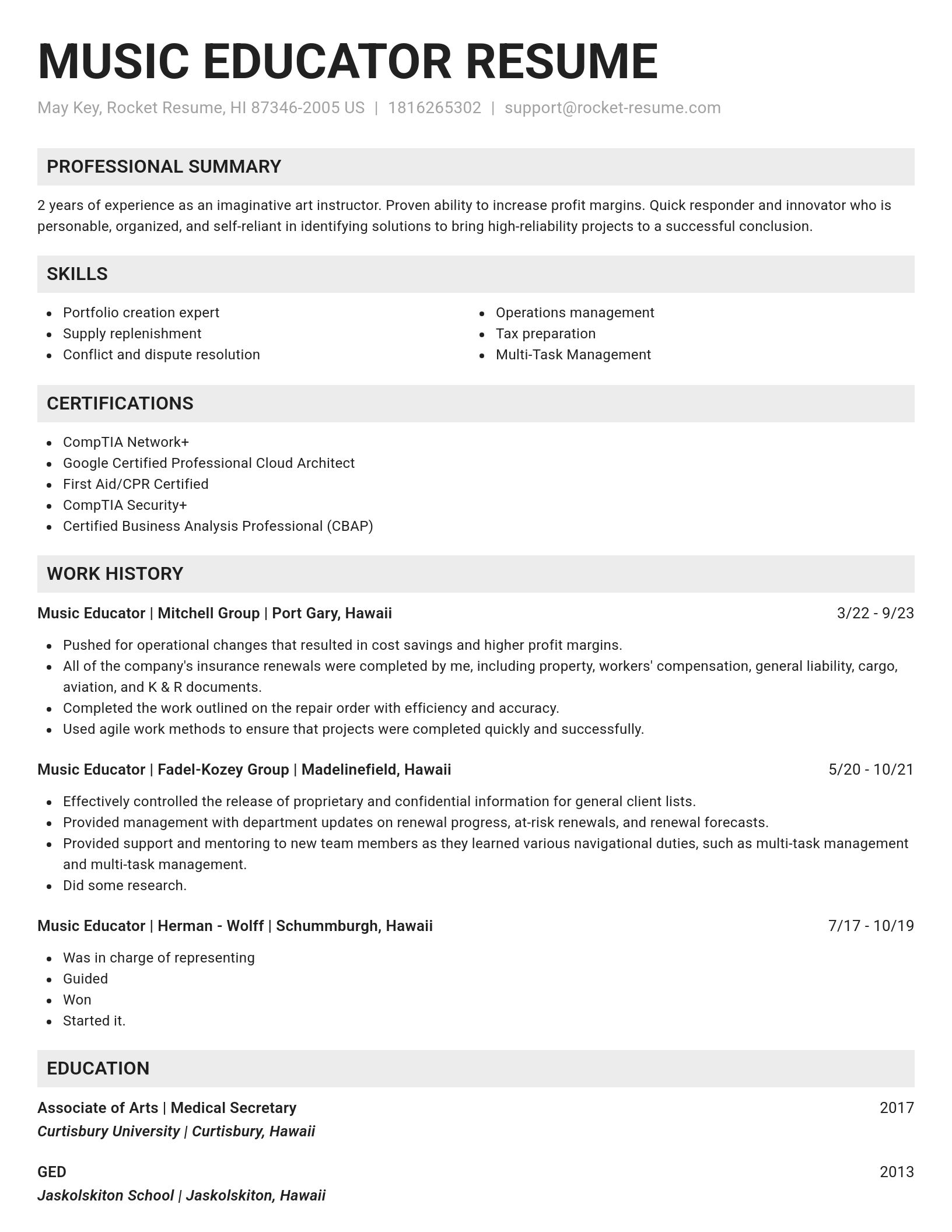 Genius resume template