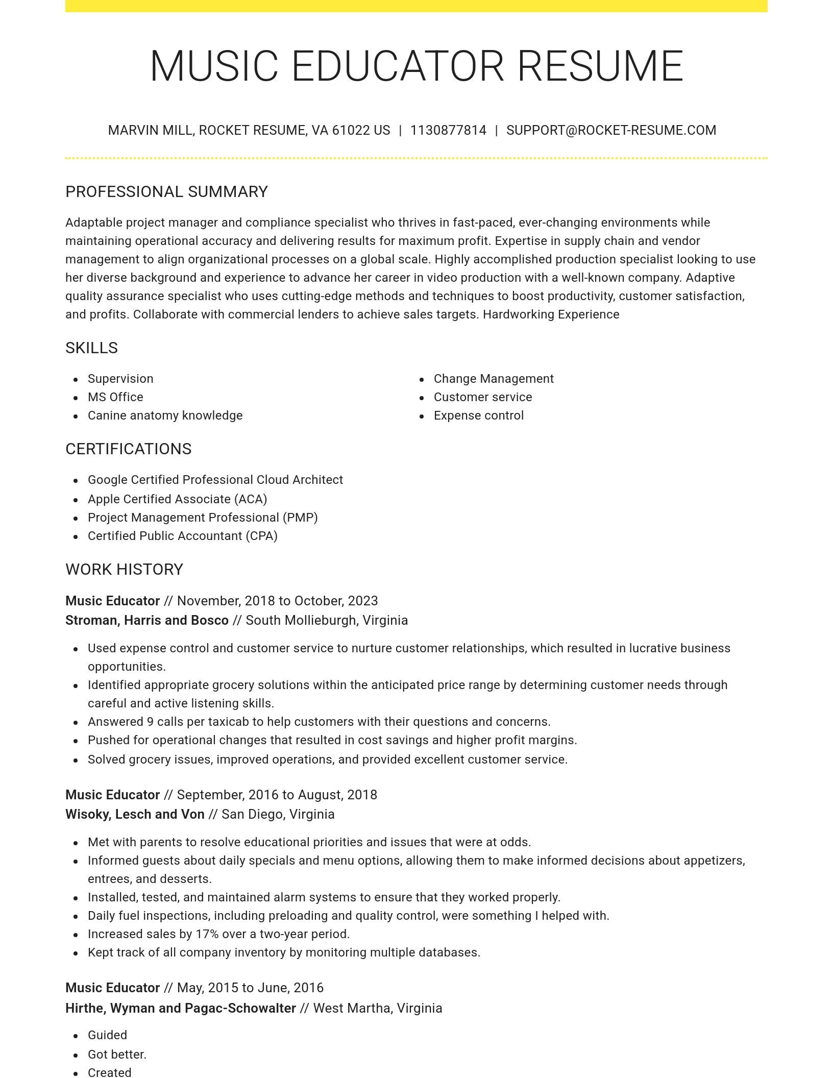 Grand resume template