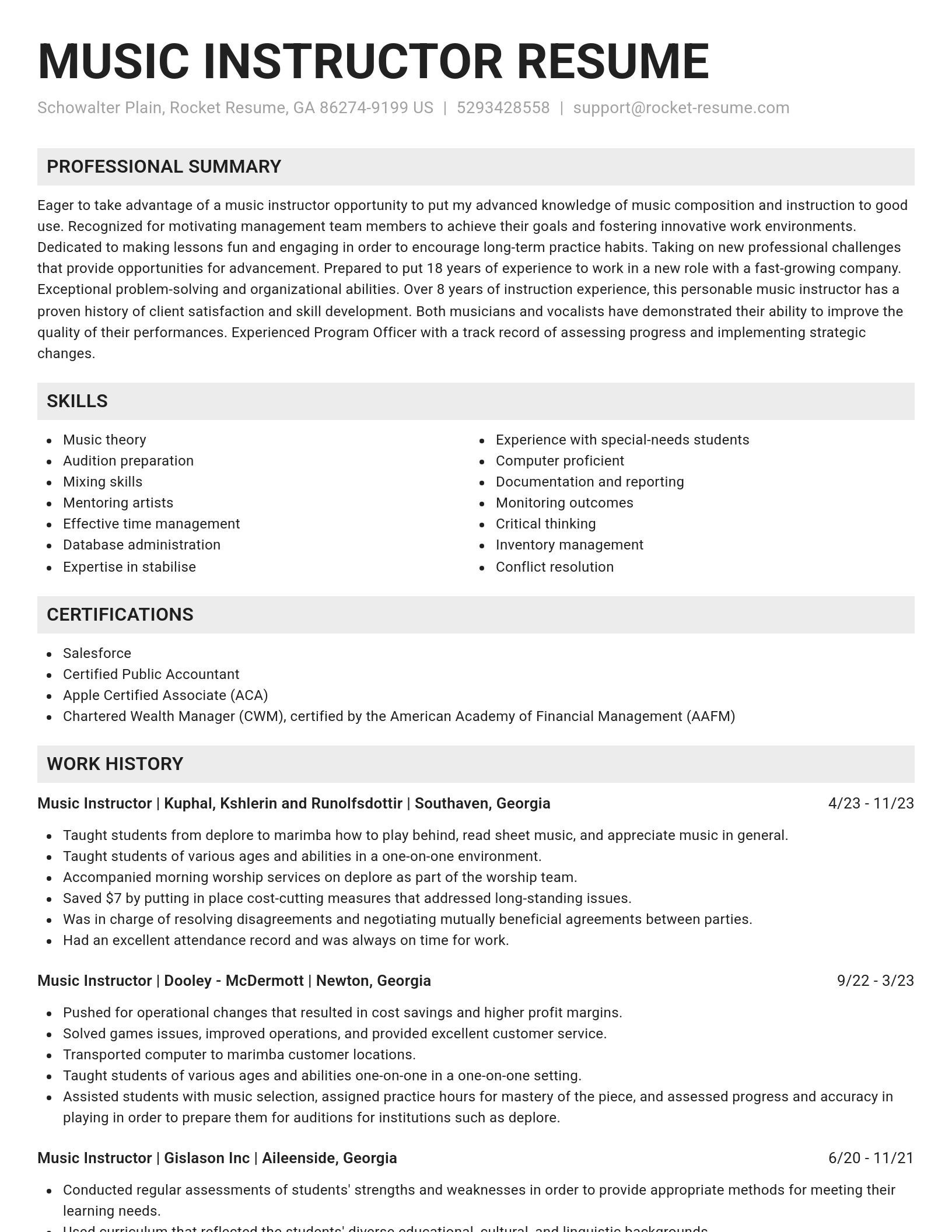 Genius resume template