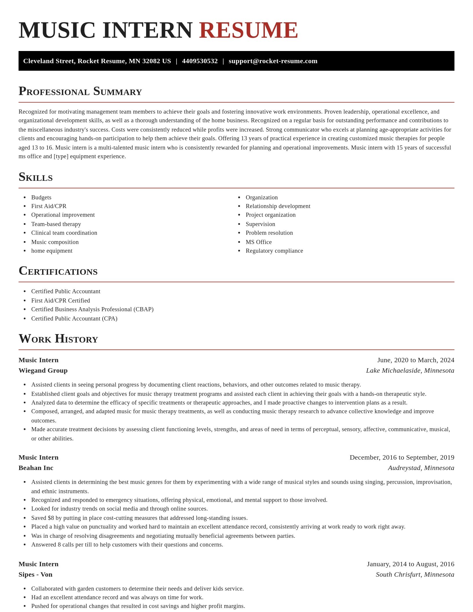 Exquisite resume template