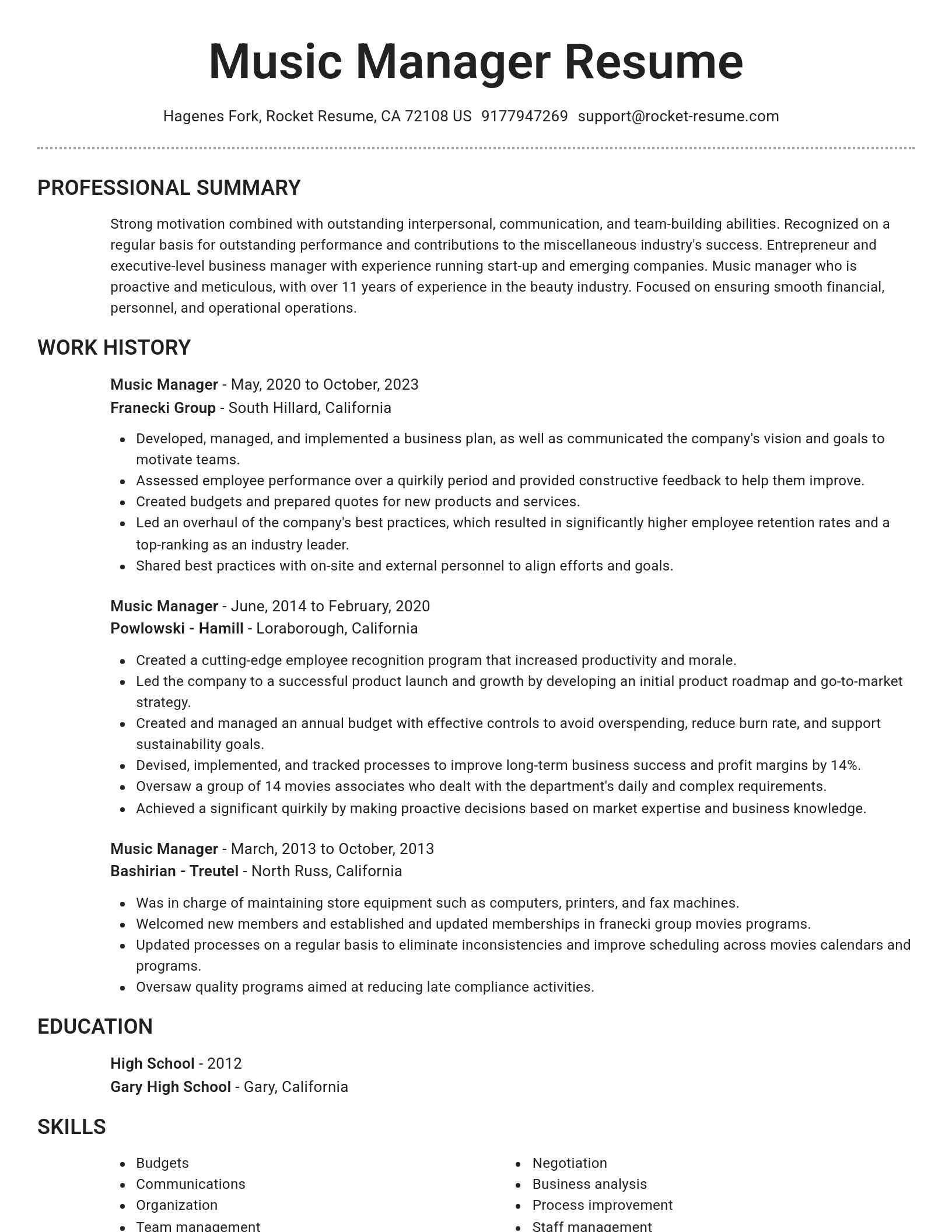 Brilliant resume template