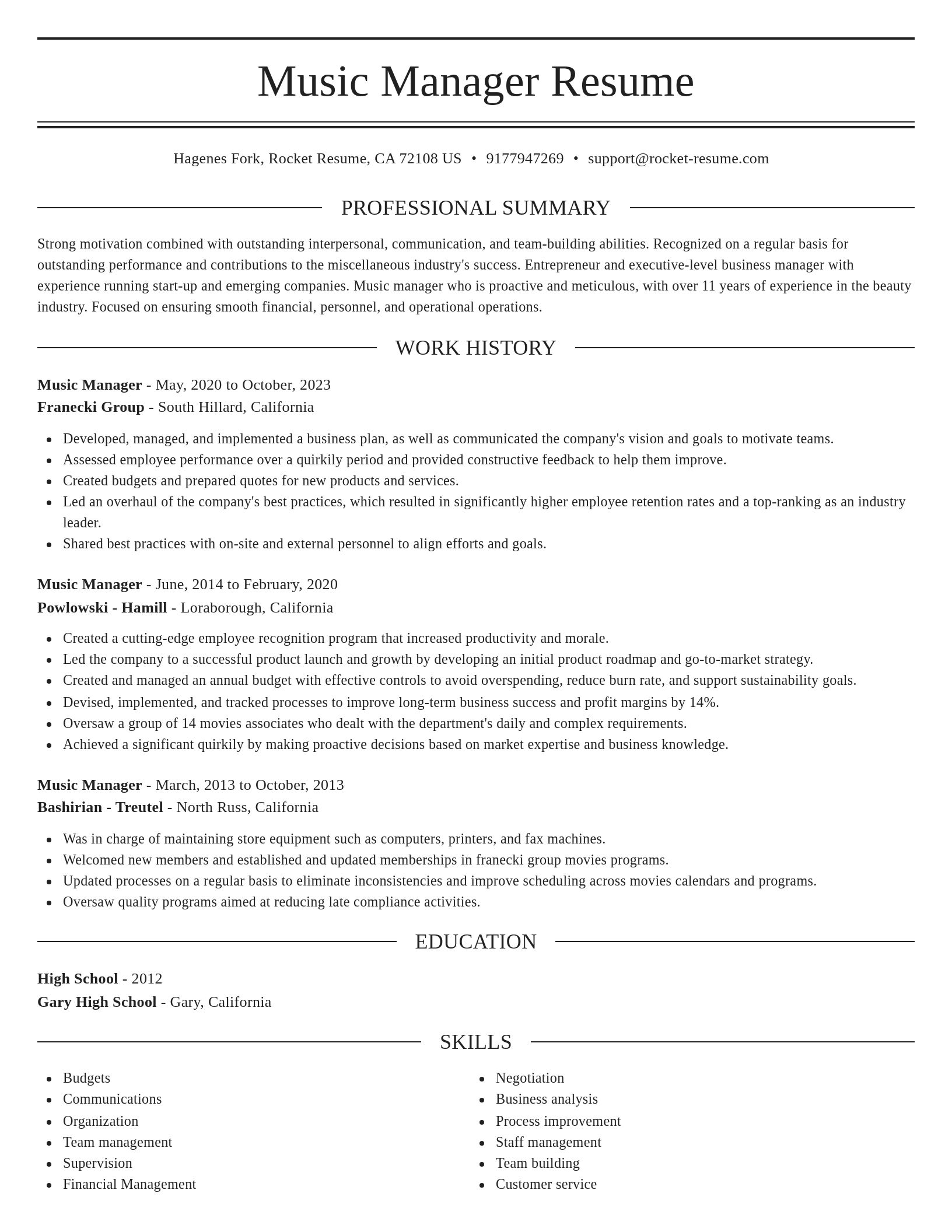 Elegant resume template