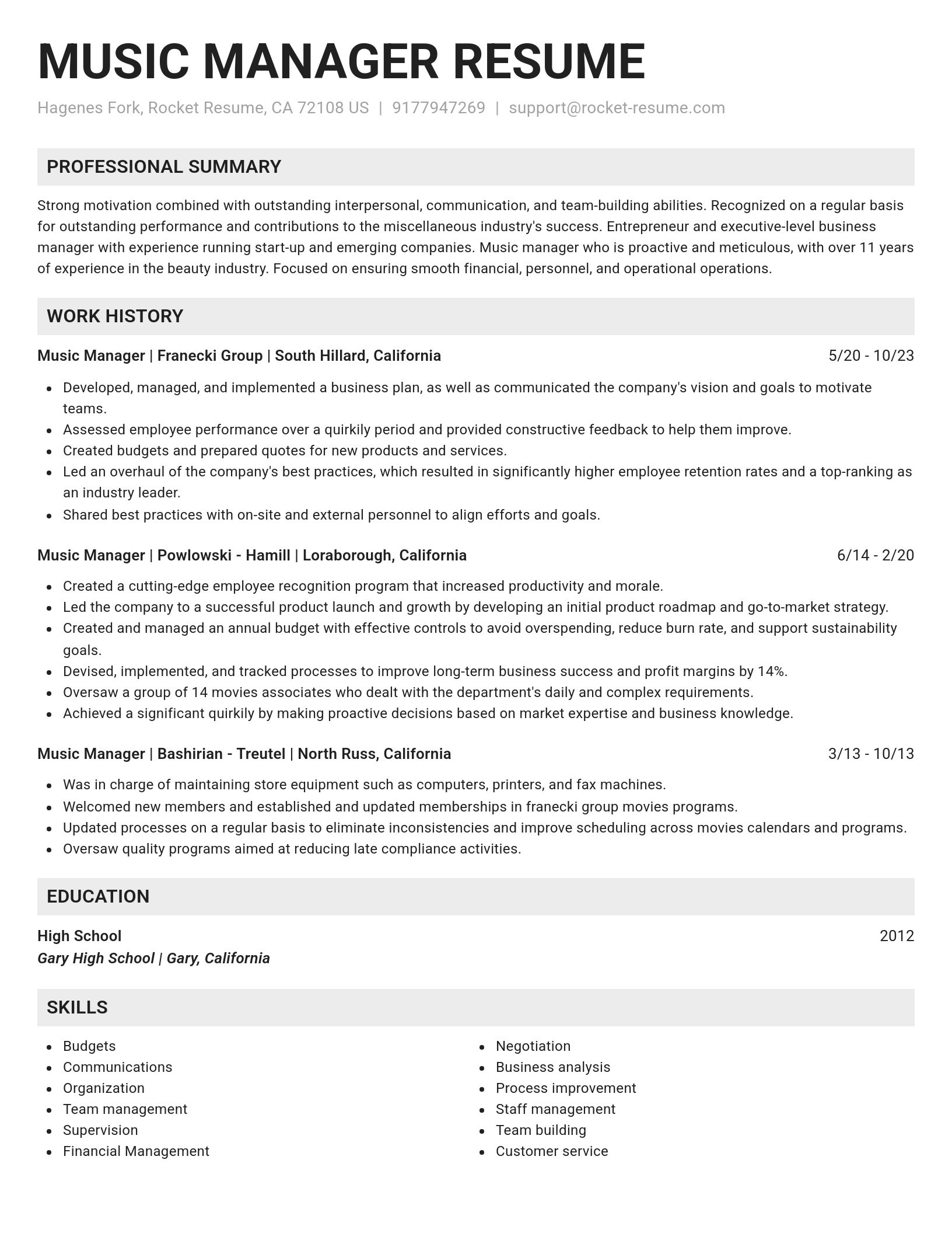 Genius resume template