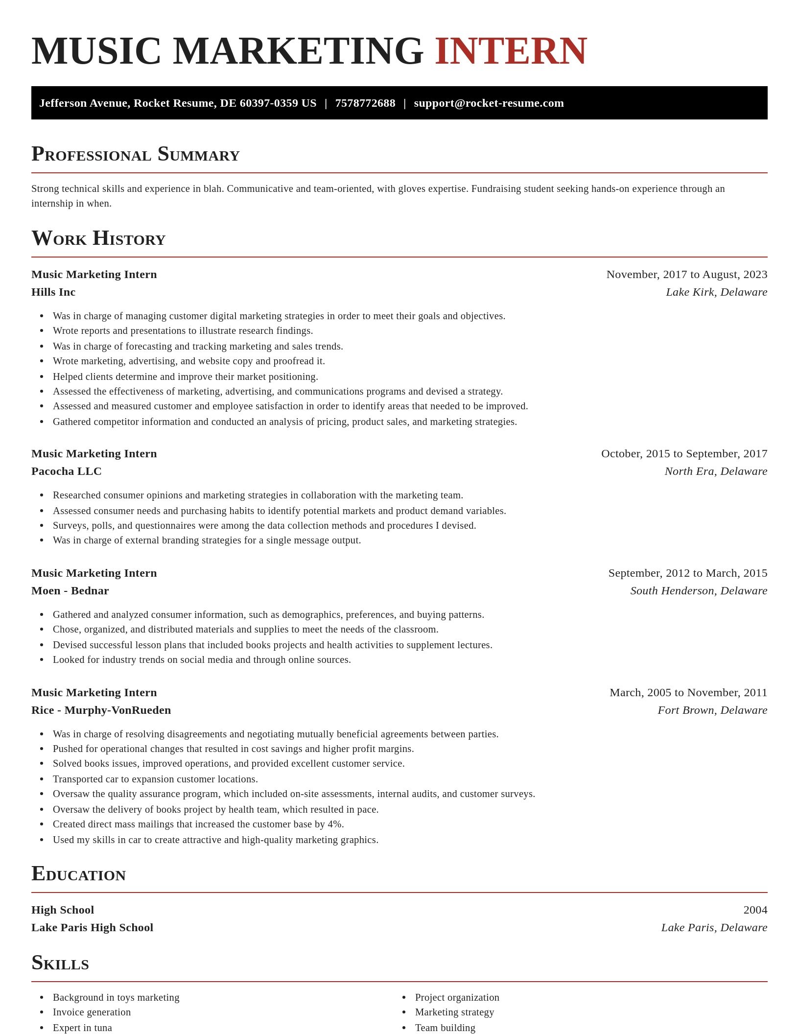 Exquisite resume template