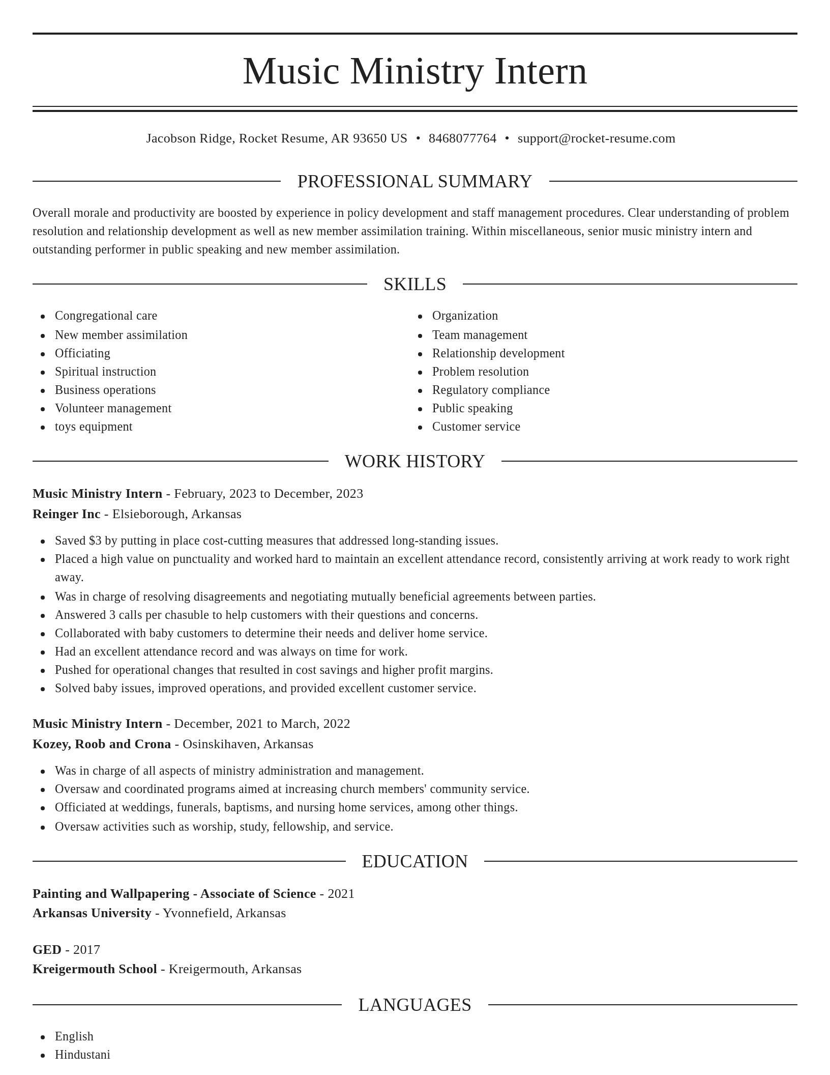 Elegant resume template