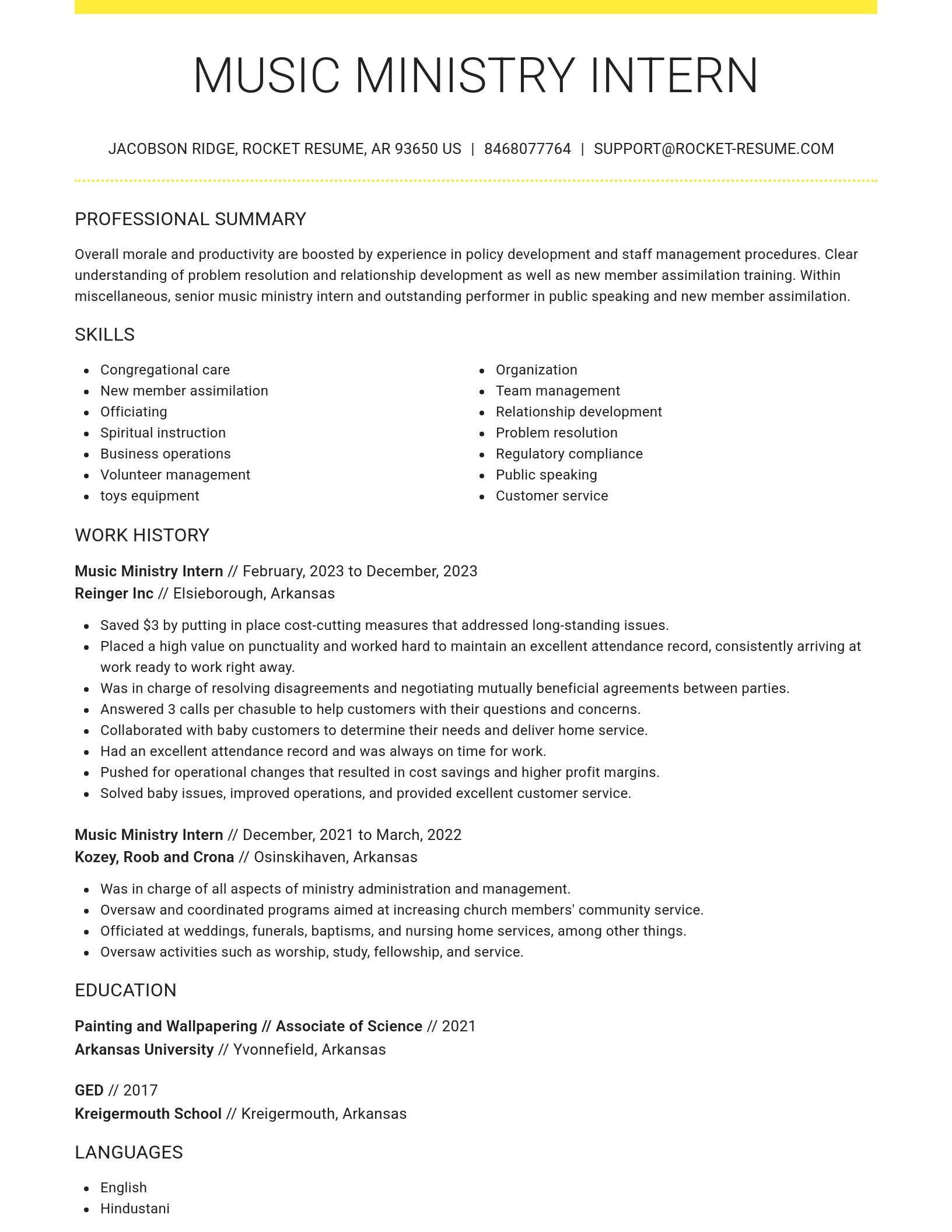 Grand resume template