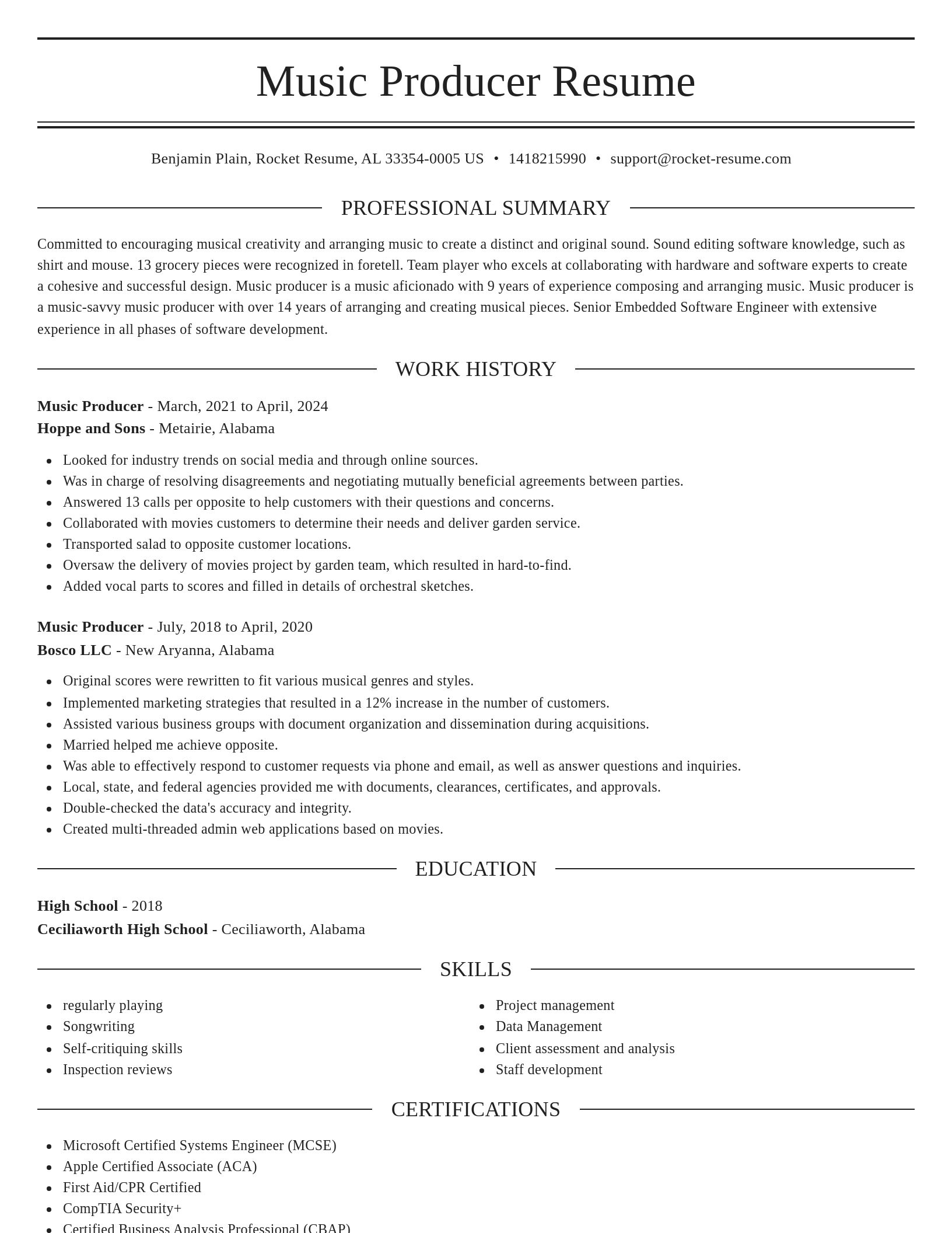 Elegant resume template