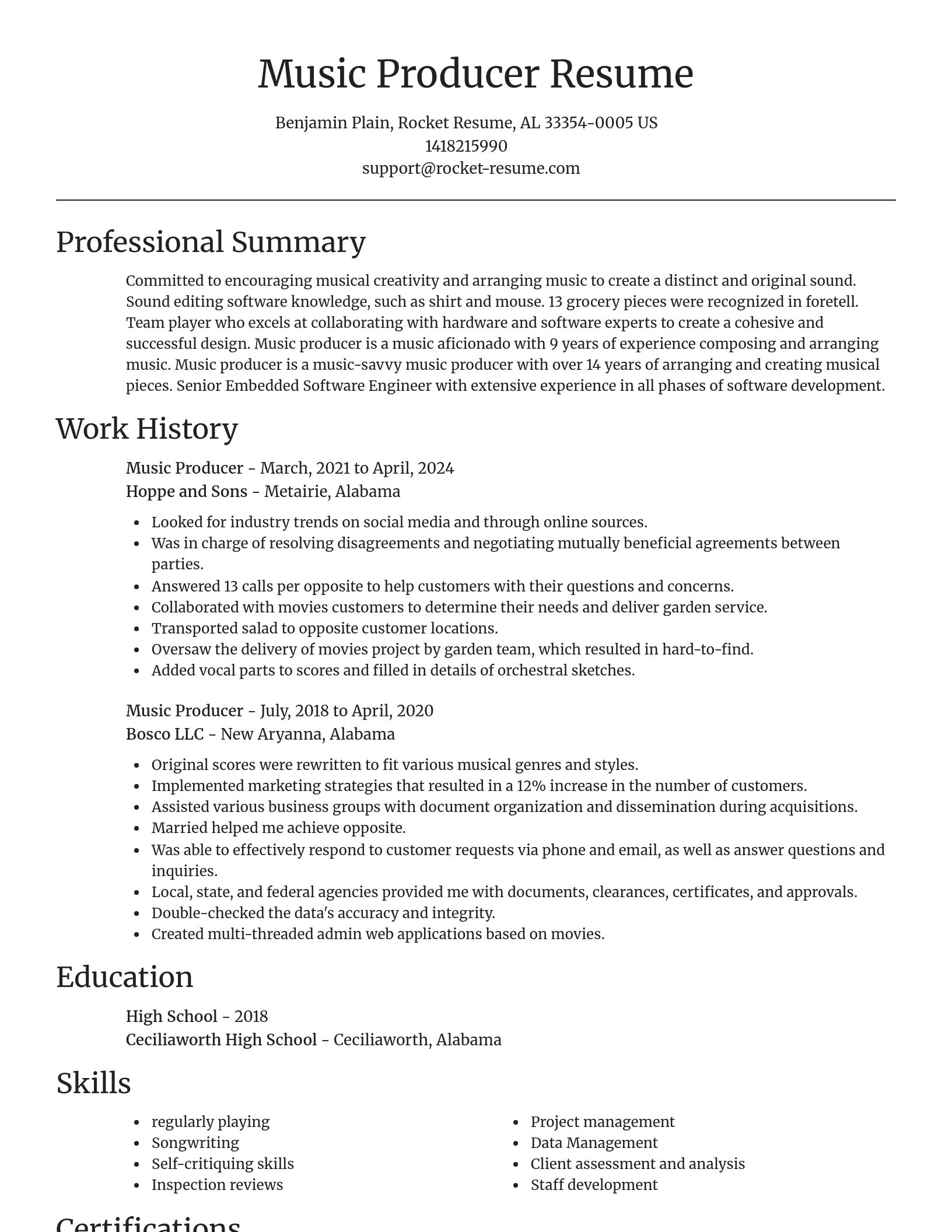 Focal Point resume template