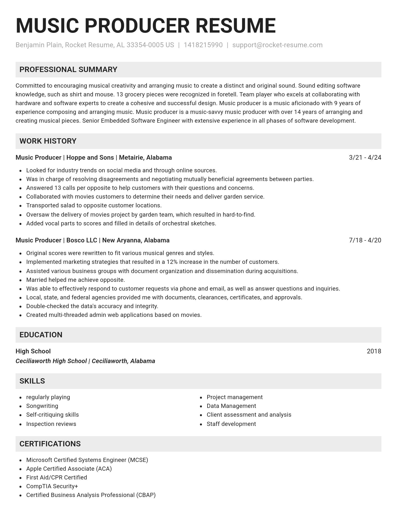 Genius resume template