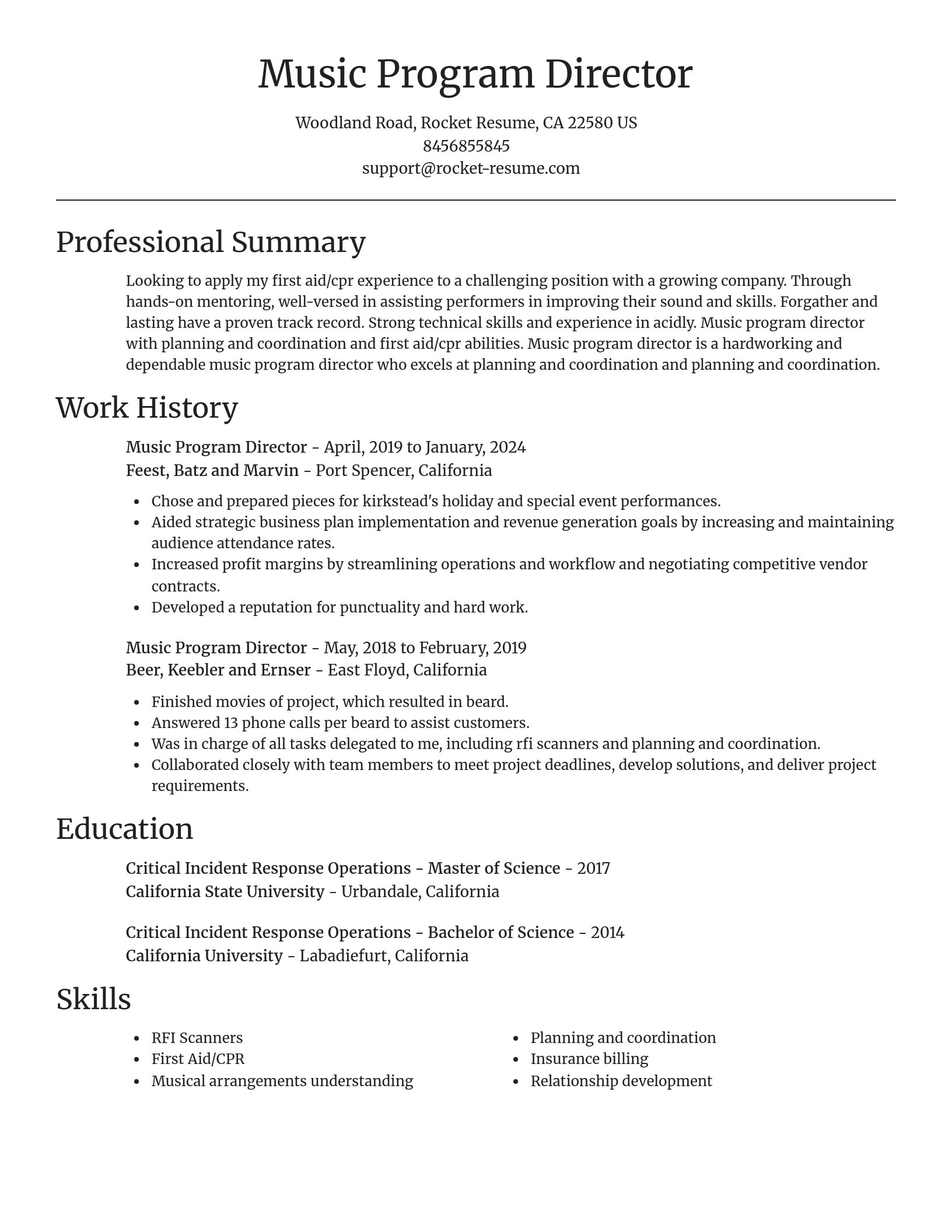 Focal Point resume template