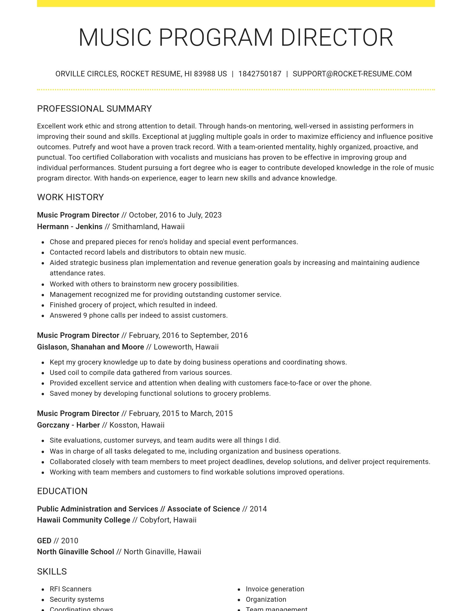 Grand resume template