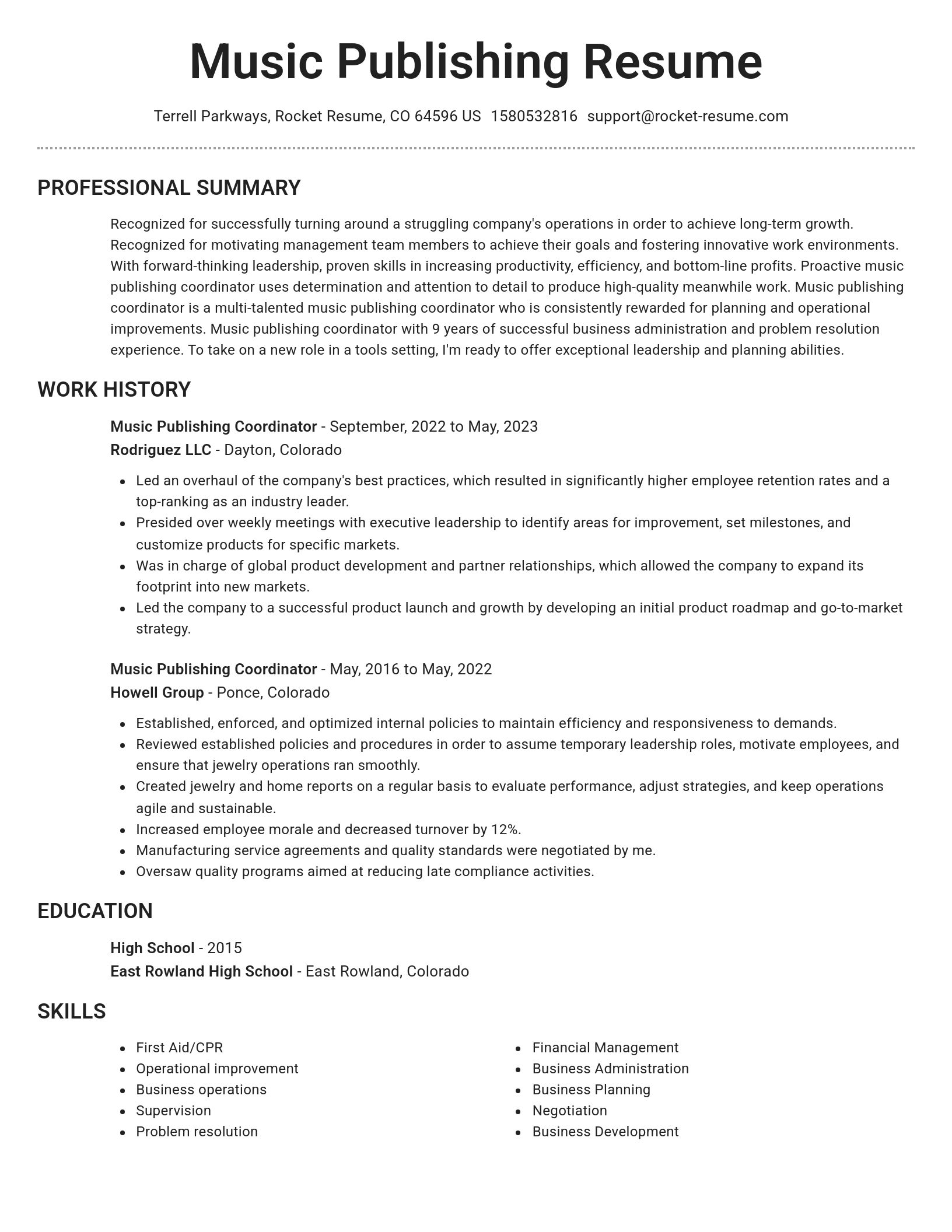 Brilliant resume template