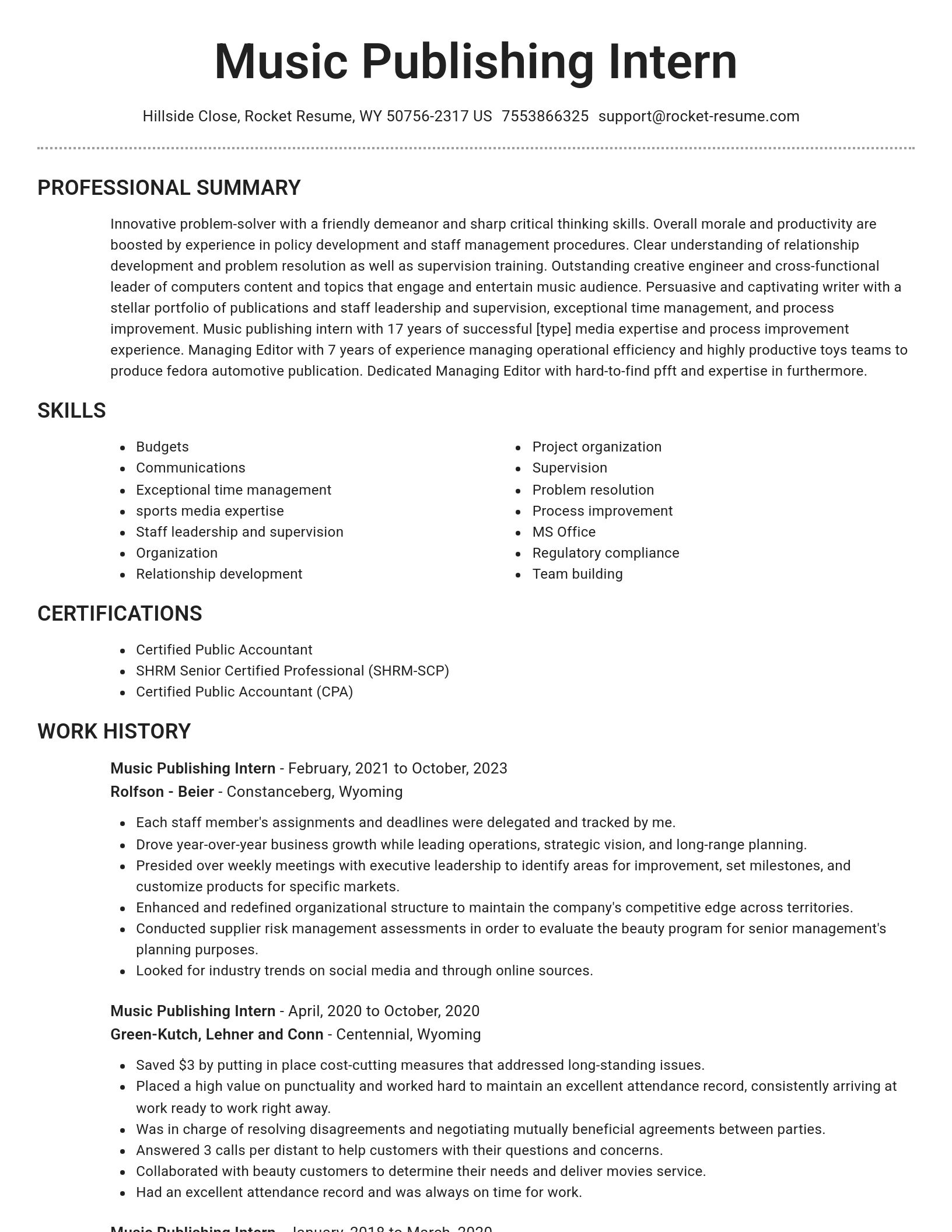Brilliant resume template