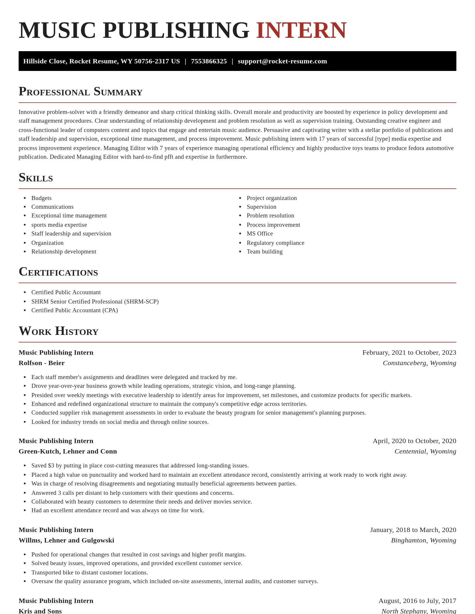 Exquisite resume template