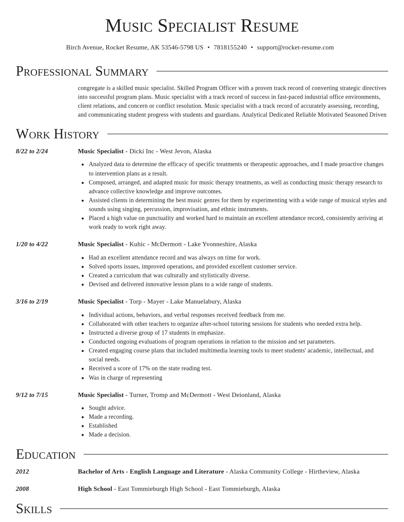 Director resume template